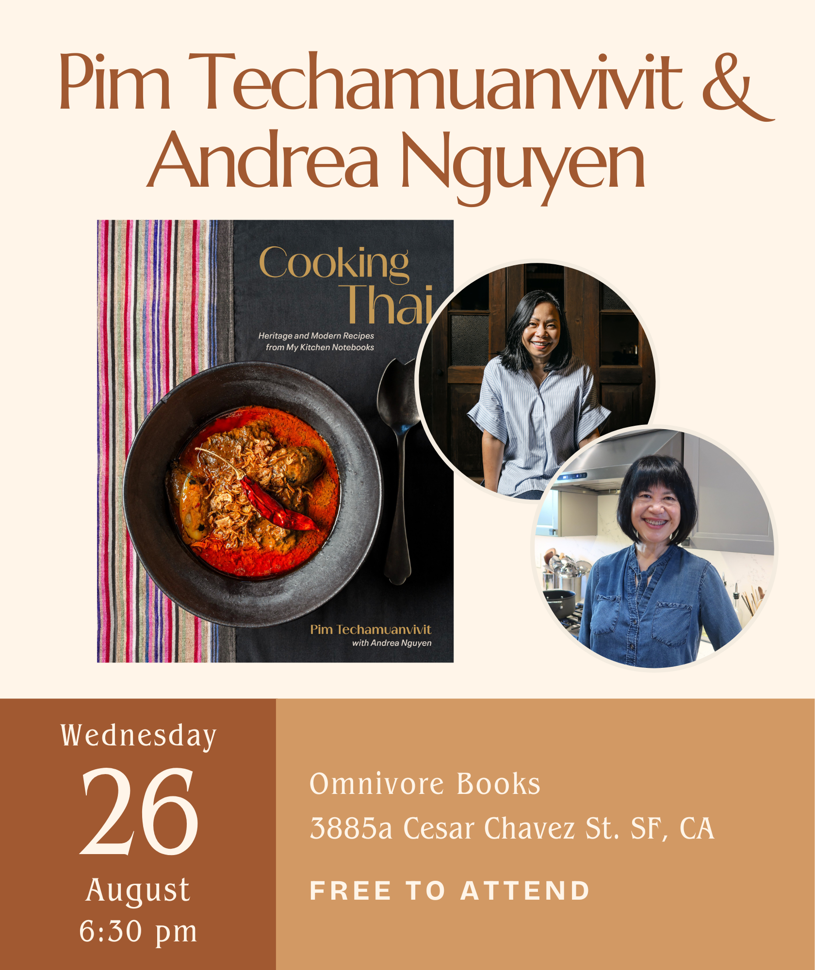 Pim Techamuanvivit & Andrea Nguyen Author Talk • Cooking Thai: Heritage and Modern Recipes from My Kitchen Notebooks
