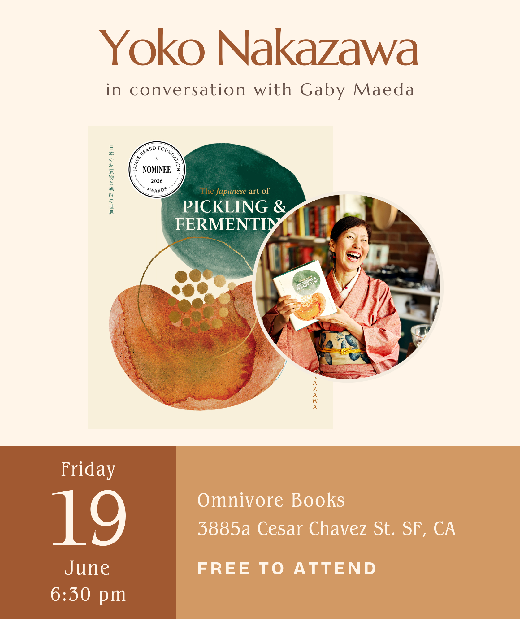 Yoko Nakazawa Author Event • The Japanese Art of Pickling and Fermenting: Preserving vegetables and family traditions
