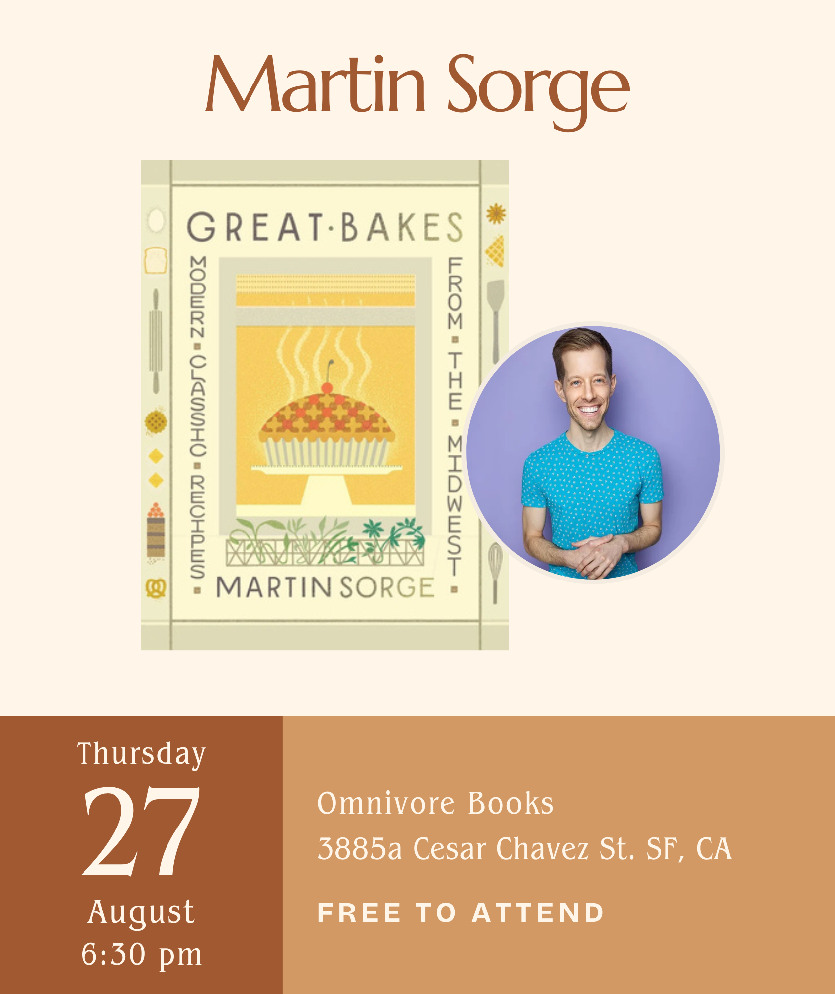 Martin Sorge Author Talk • Great Bakes: Modern Classic Recipes from the Midwest