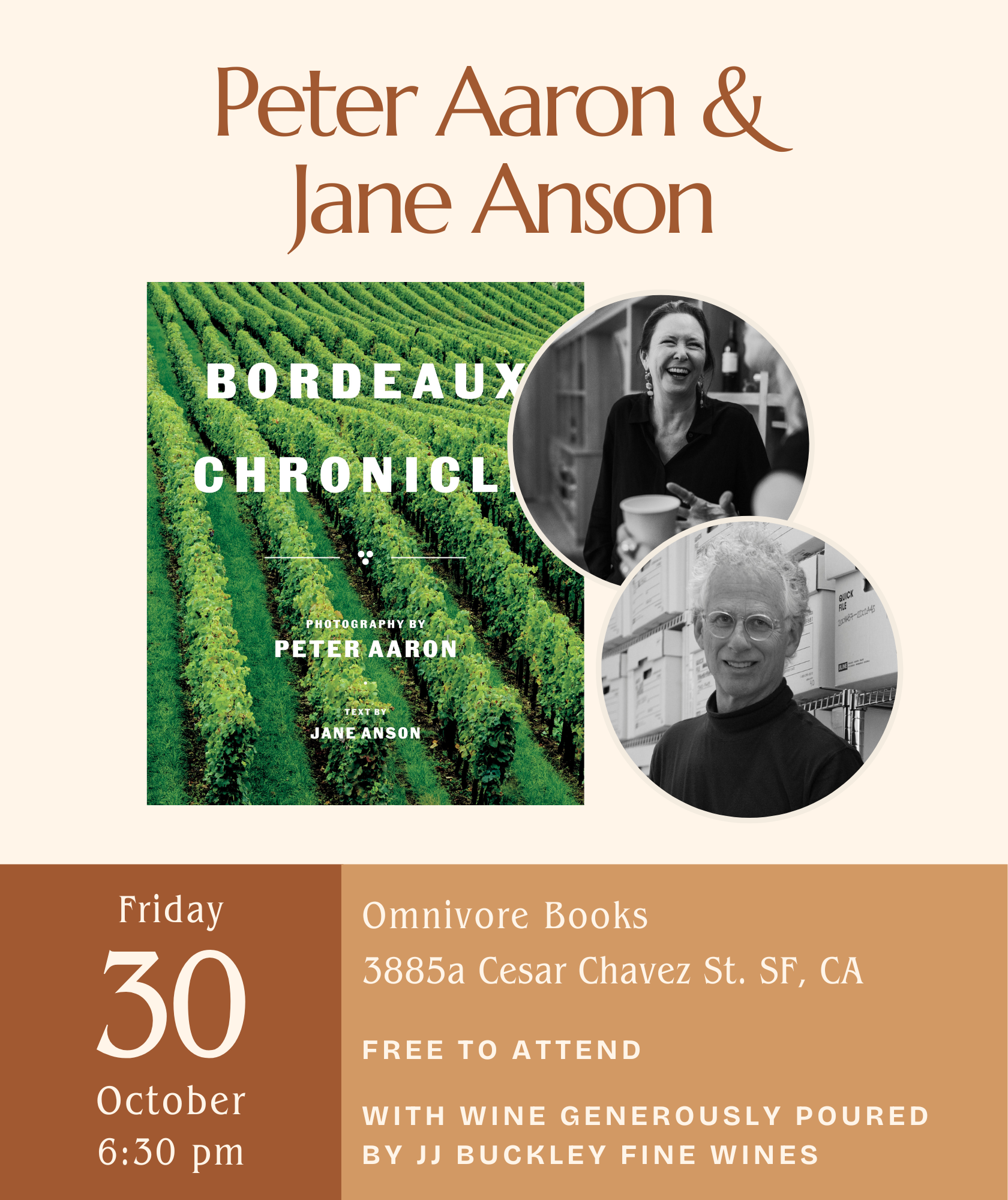 Peter Aaron & Jane Anson Author Talk • Bordeaux Chronicle