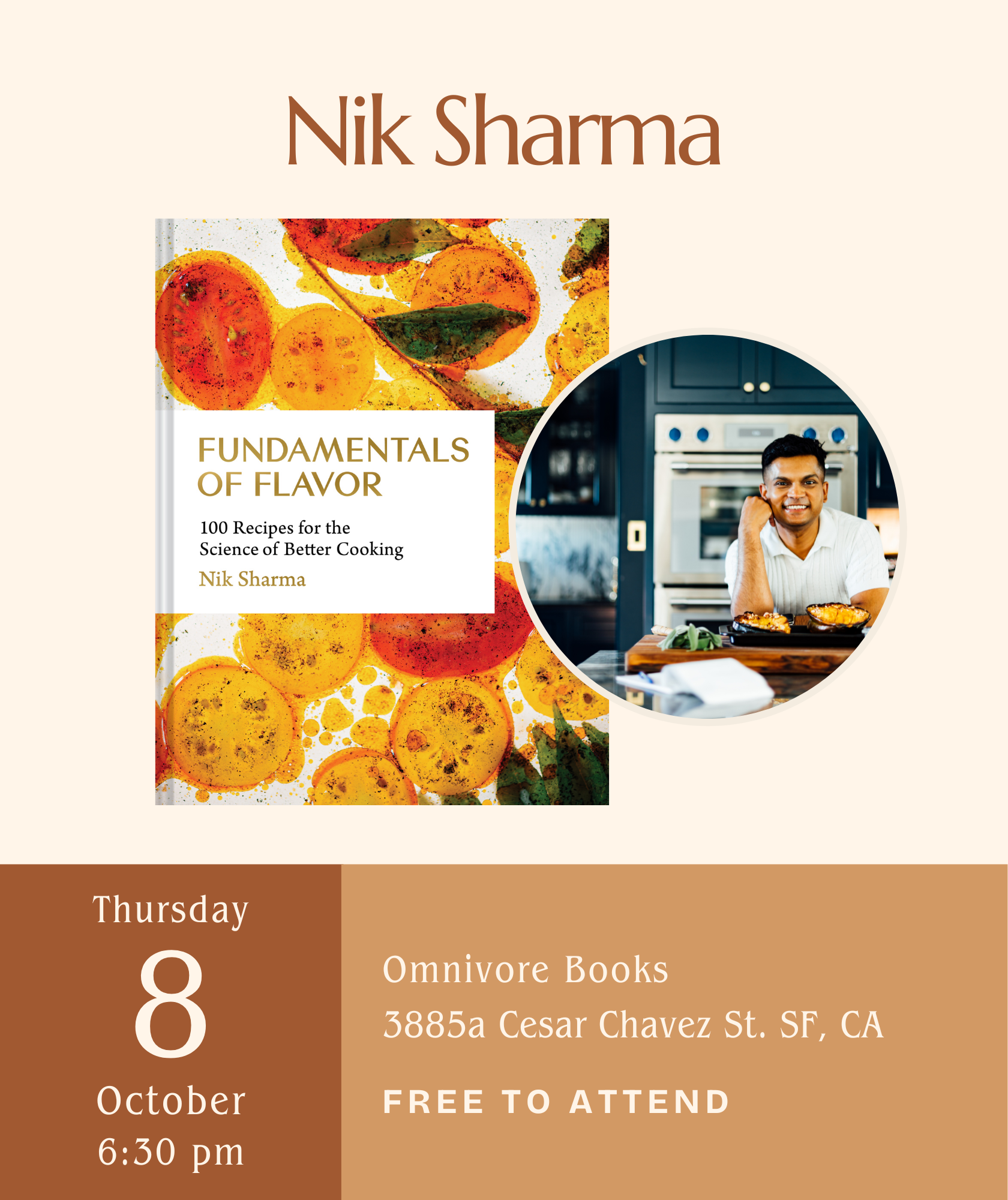 Nik Sharma Author Event • Fundamentals of Flavor: 100 Recipes for the Science of Better Cooking