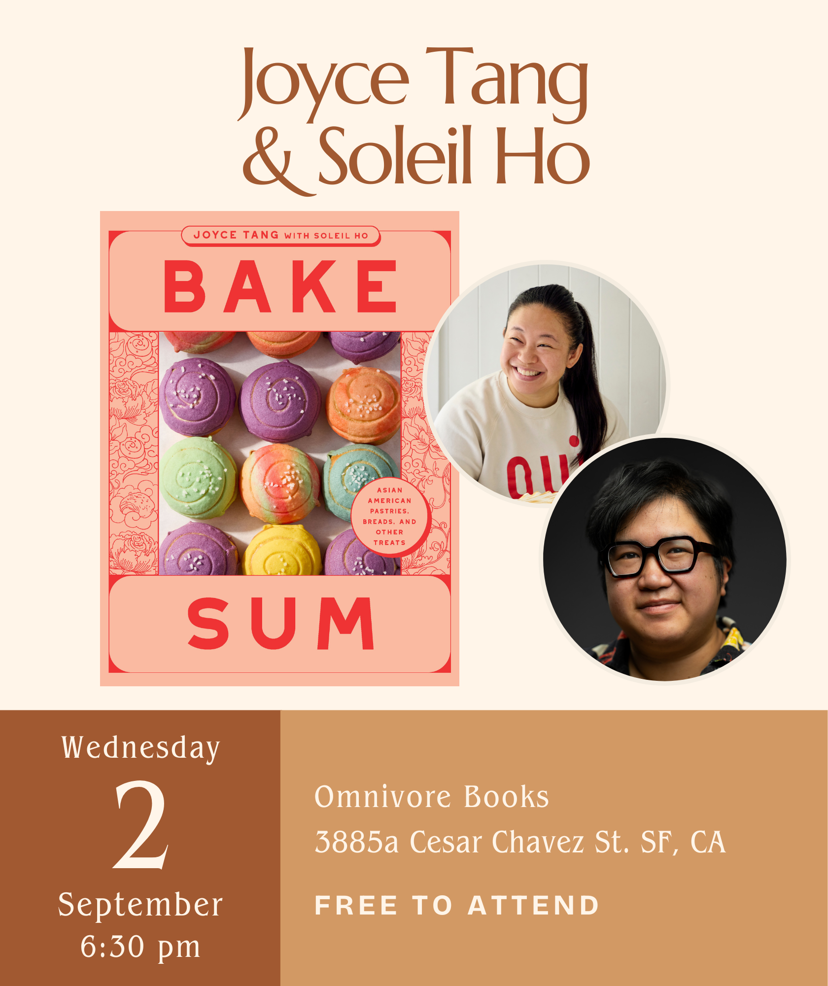 Joyce Tang & Soleil Ho Author Talk • Bake Sum: Asian American Pastries, Breads, and Other Treats