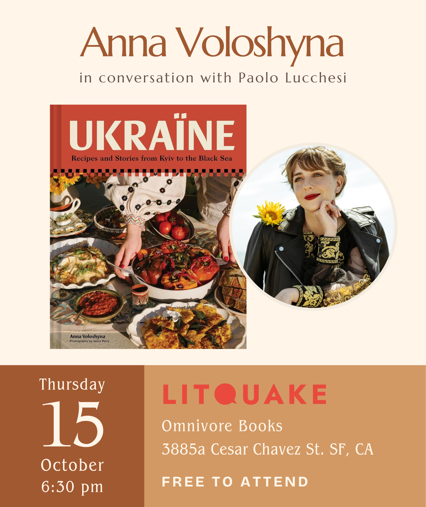 Anna Voloshyna Author Talk • Ukraïne: Recipes and Stories from Kyiv to the Black Sea