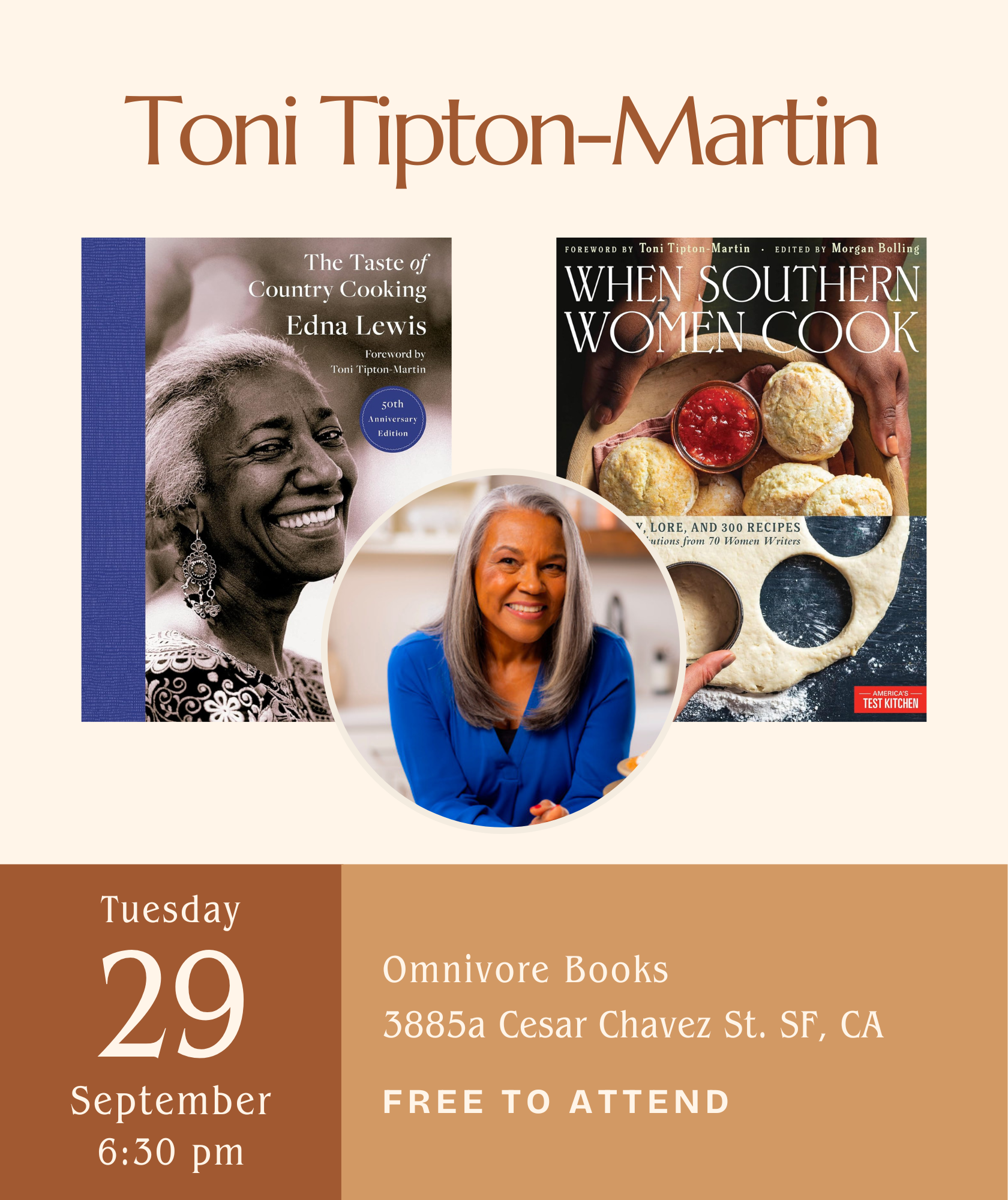 Toni Tipton-Martin Author Talk • In Celebration of The Taste of Country Cooking: 50th Anniversary Edition & When Southern Women Cook