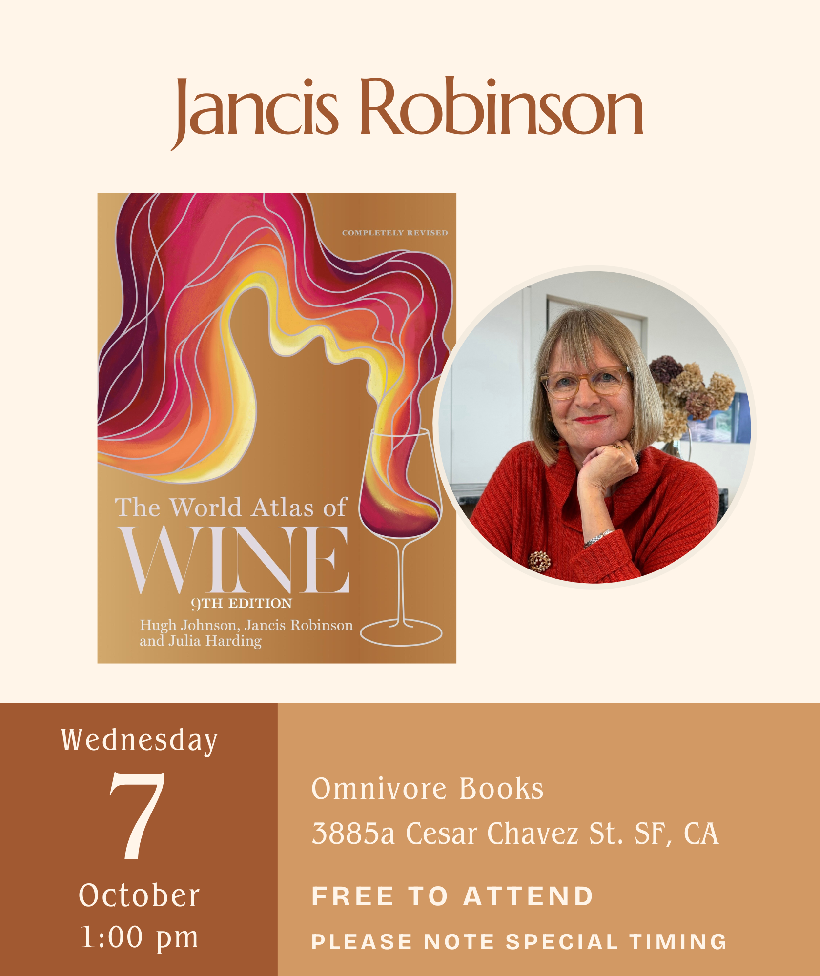 Jancis Robinson Book Signing • The World Atlas of Wine 9th Edition