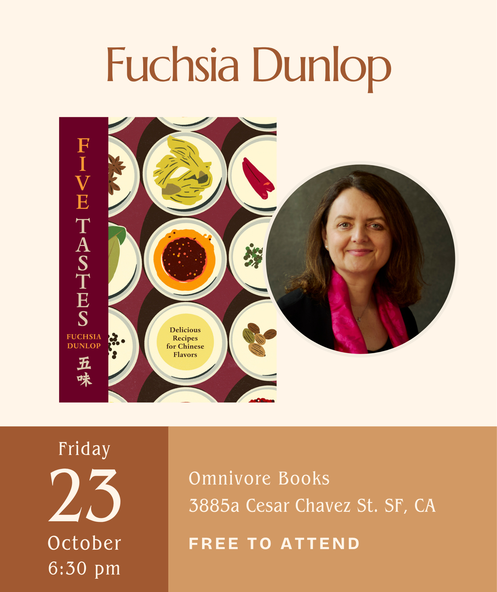 Fuchsia Dunlop Author Talk • Five Tastes: Delicious Recipes for Chinese Flavors