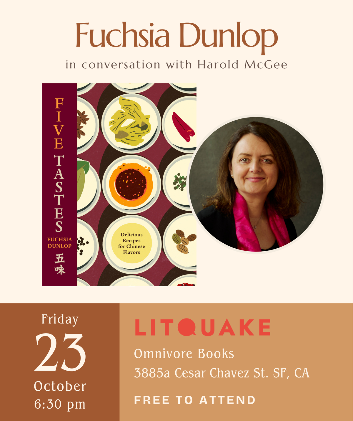 Fuchsia Dunlop Author Talk • Five Tastes: Delicious Recipes for Chinese Flavors