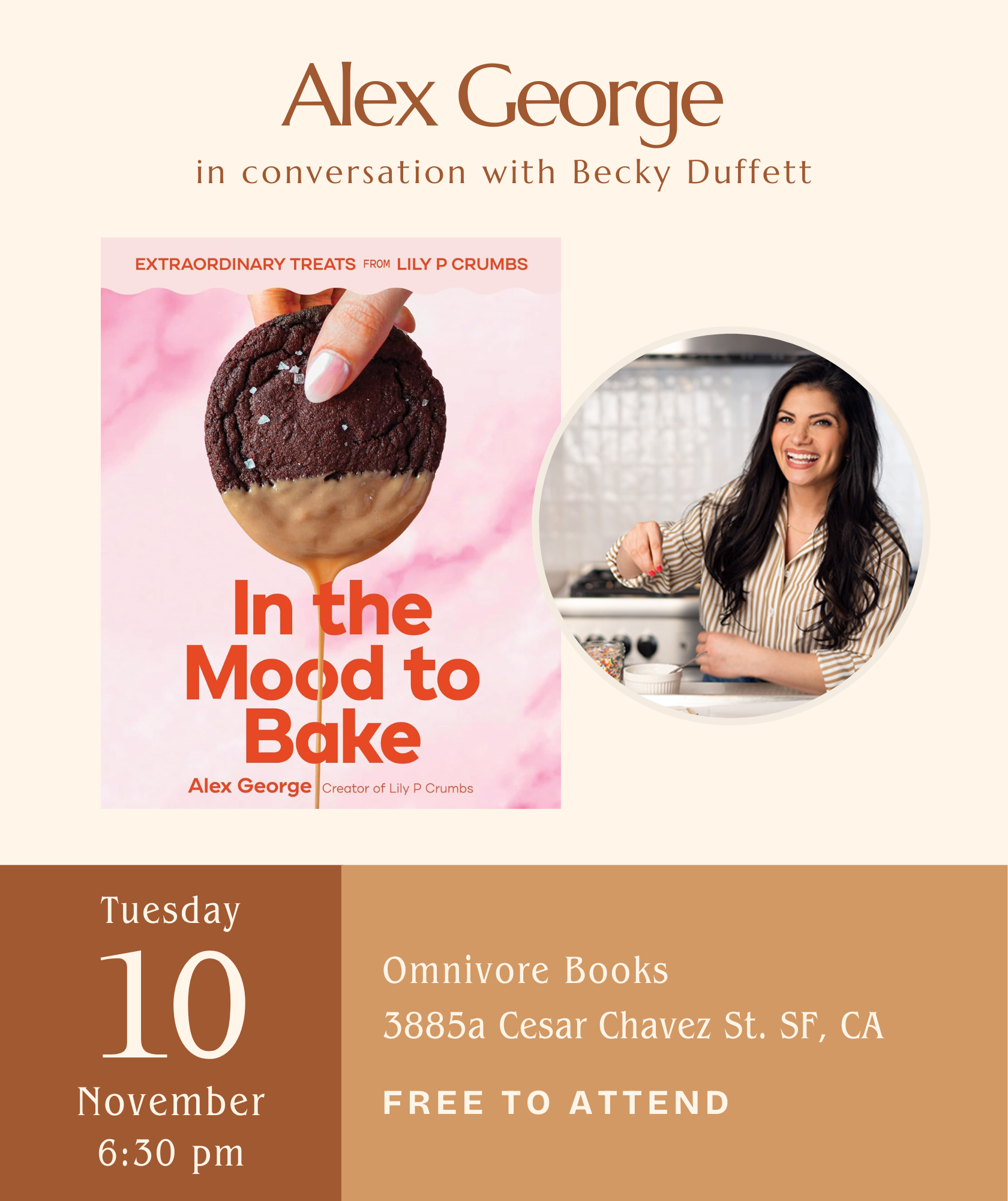 Alex George Author Talk •  In the Mood to Bake: Extraordinary Treats from Lily P Crumbs