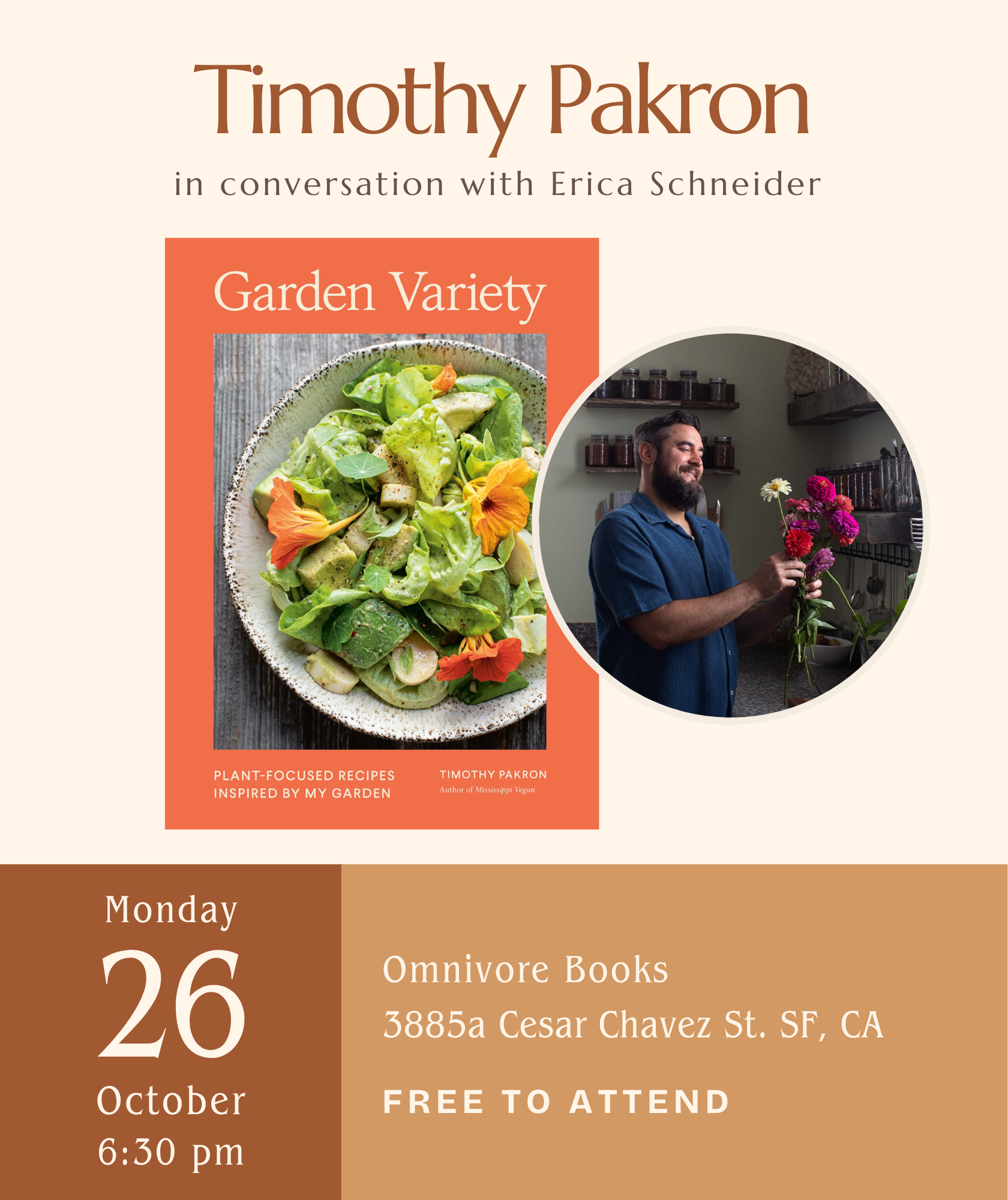 Timothy Pakron Author Talk • Garden Variety: Plant-Focused Recipes Inspired by My Garden