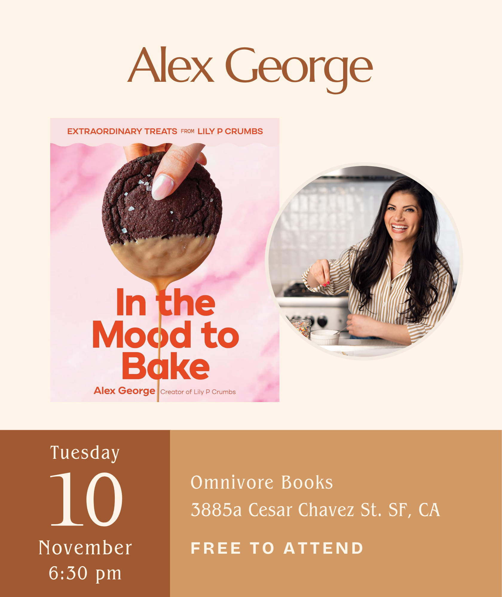 Alex George Author Talk •  In the Mood to Bake: Extraordinary Treats from Lily P Crumbs