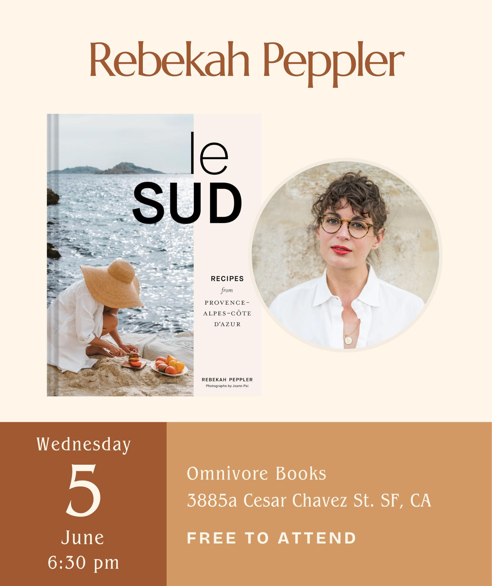 Rebekah Peppler Author Talk • Le Sud: Recipes from Provence-Alpes-Côte d'Azur