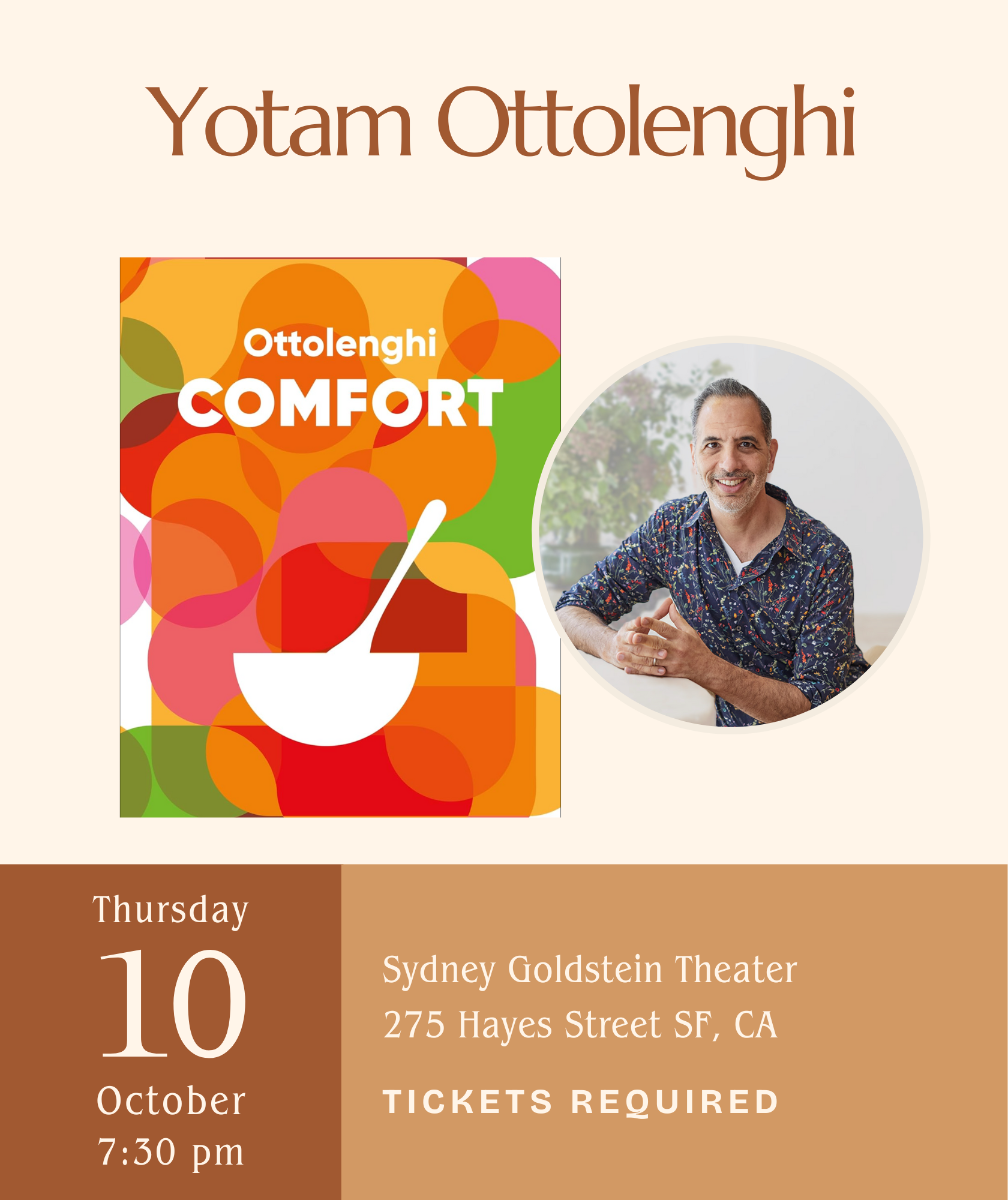 Yotam Ottolenghi Author Talk • Ottolenghi Comfort