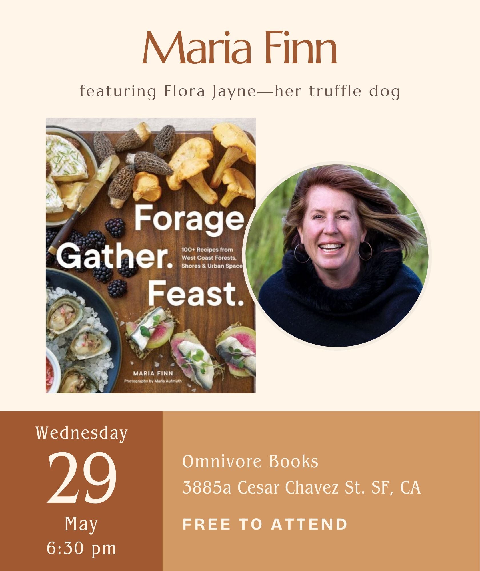 Maria Finn Author Talk • Forage. Gather. Feast.: 100+ Recipes from West Coast Forests, Shores, and Urban Spaces