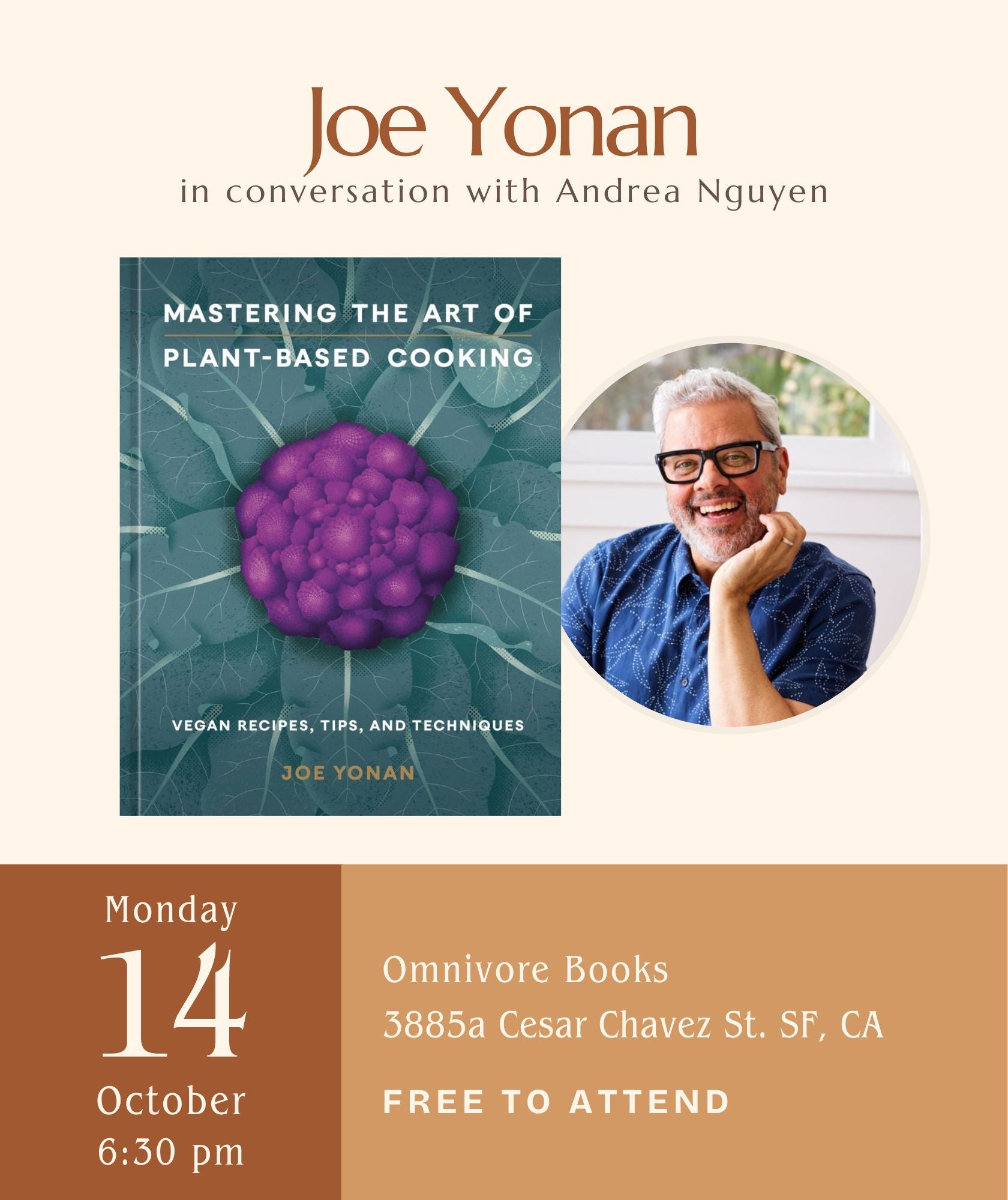 Joe Yonan Author Talk • Mastering the Art of Plant-Based Cooking: Vegan Recipes, Tips, and Techniques