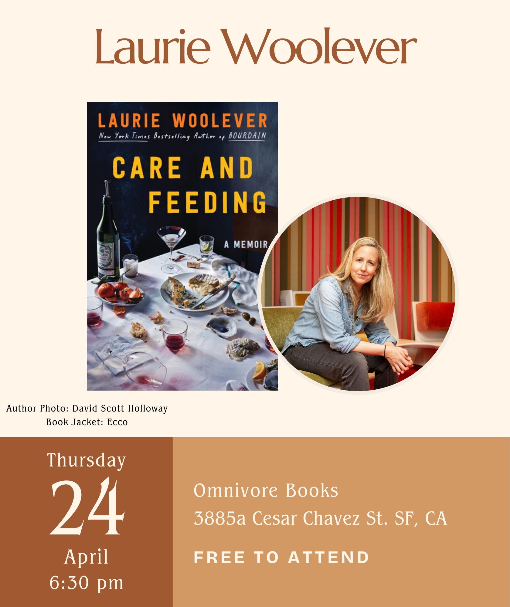 Laurie Woolever Author Talk • Care and Feeding: A Memoir