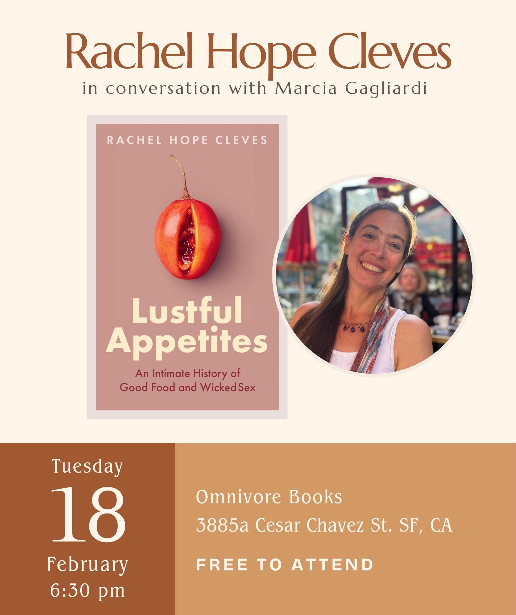 Rachel Hope Cleves Author Talk • Lustful Appetites: An Intimate History of Good Food and Wicked Sex