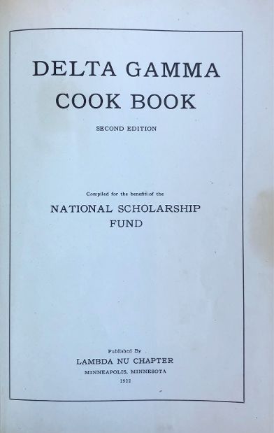 (Minnesota) Delta Gamma Cook Book