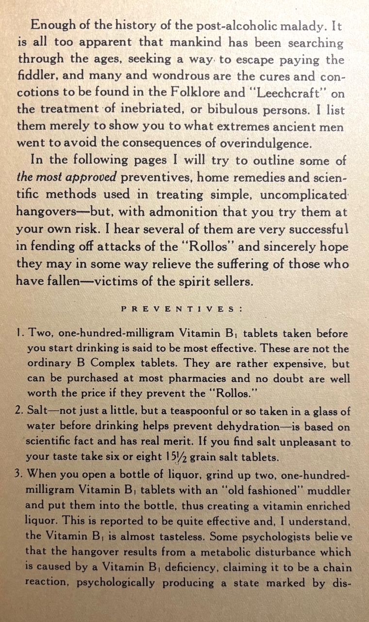 (*NEW ARRIVAL*) (Alcohol) John Girtin Forbes. The Mourning After