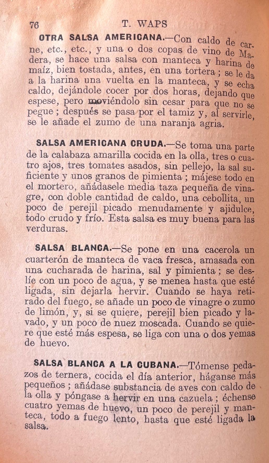 (*NEW ARRIVAL*) (Spanish) T. Waps. El Ideal de los Cocineros o sea El Arte de Guisar y Comer Bien