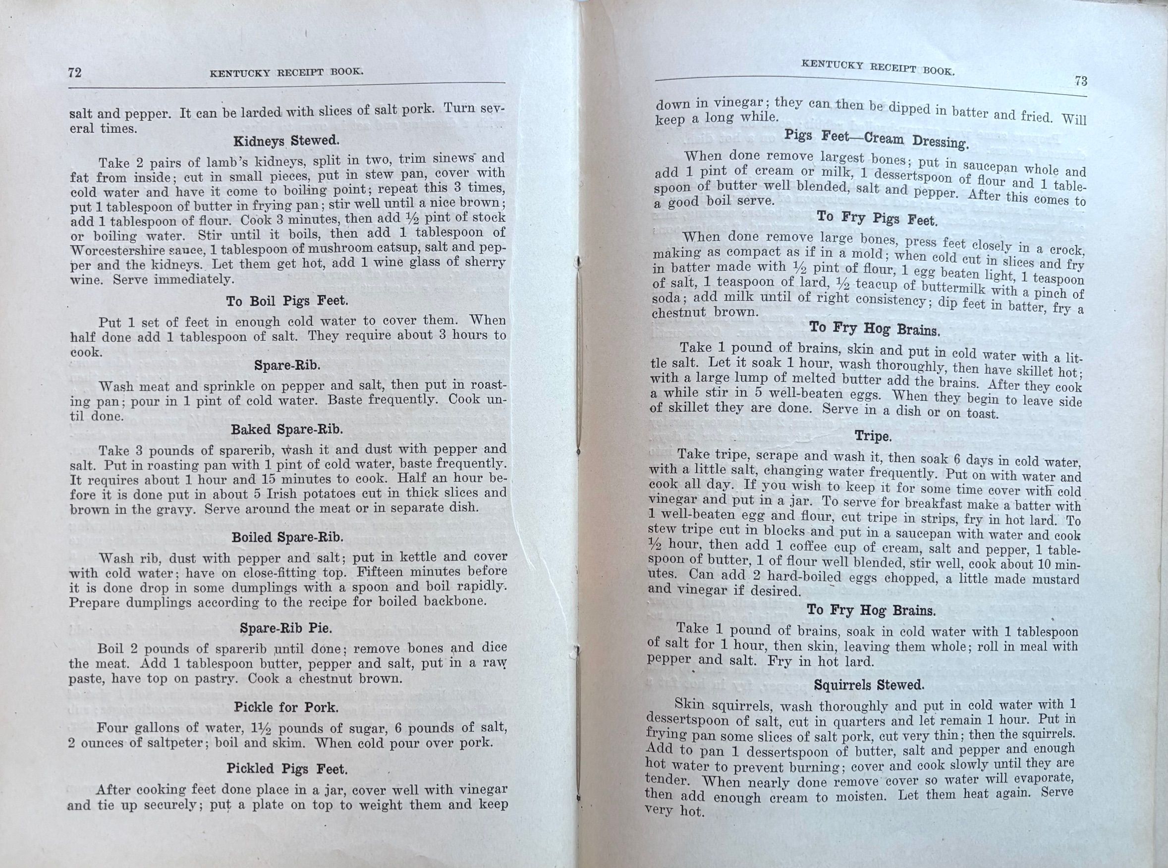 (*NEW ARRIVAL*) (Southern - Kentucky) Mary Harris Frazer. Kentucky Receipt Book