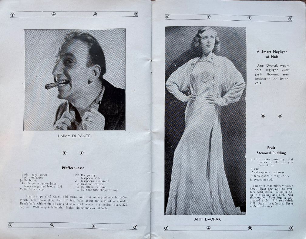 (*NEW ARRIVAL*) (Hollywood) Milady's Style Parade and Recipe Book for 1935