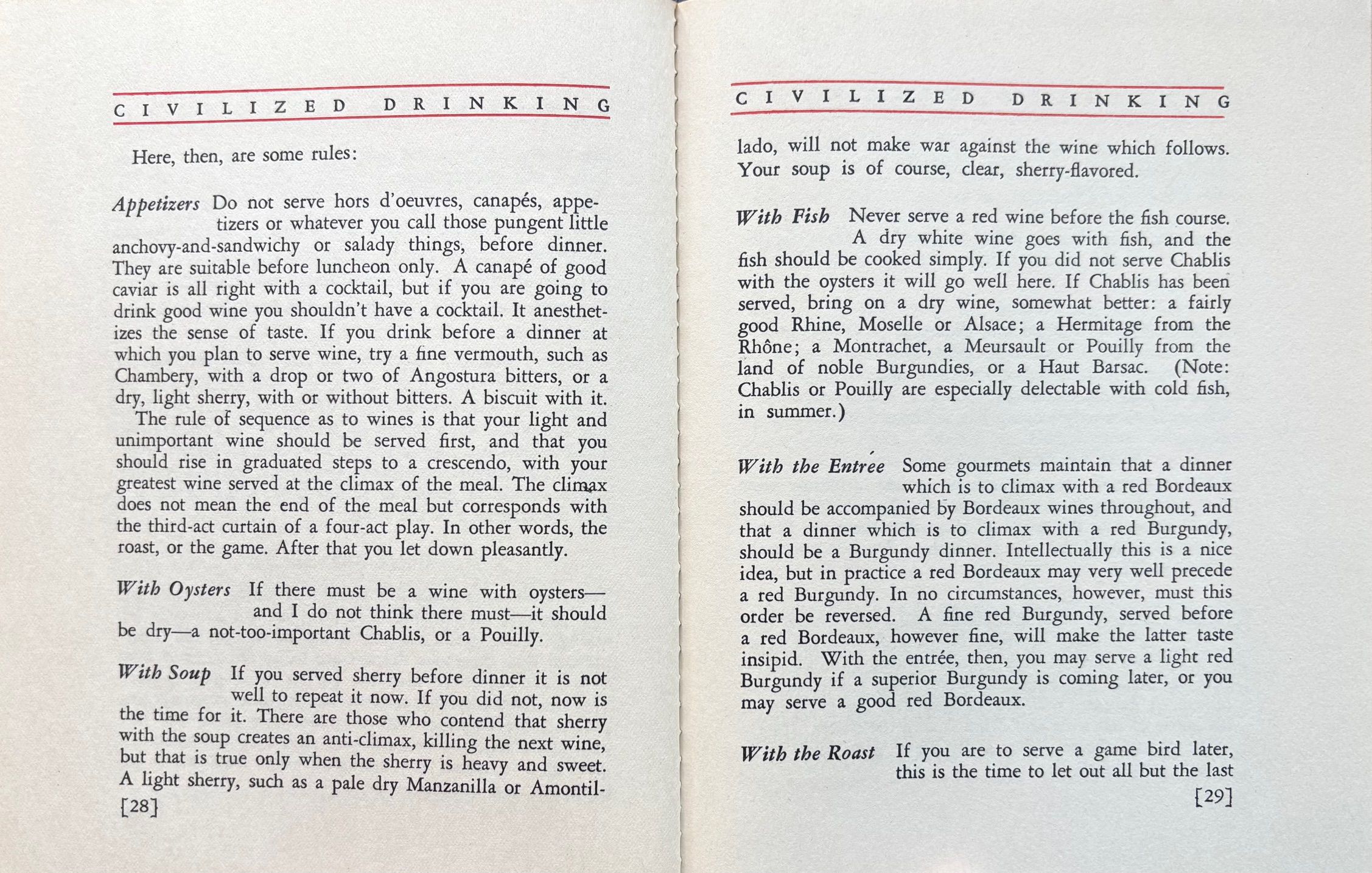 (Wine) Julian Street. Civilized Drinking: The Selection and Service of Wines
