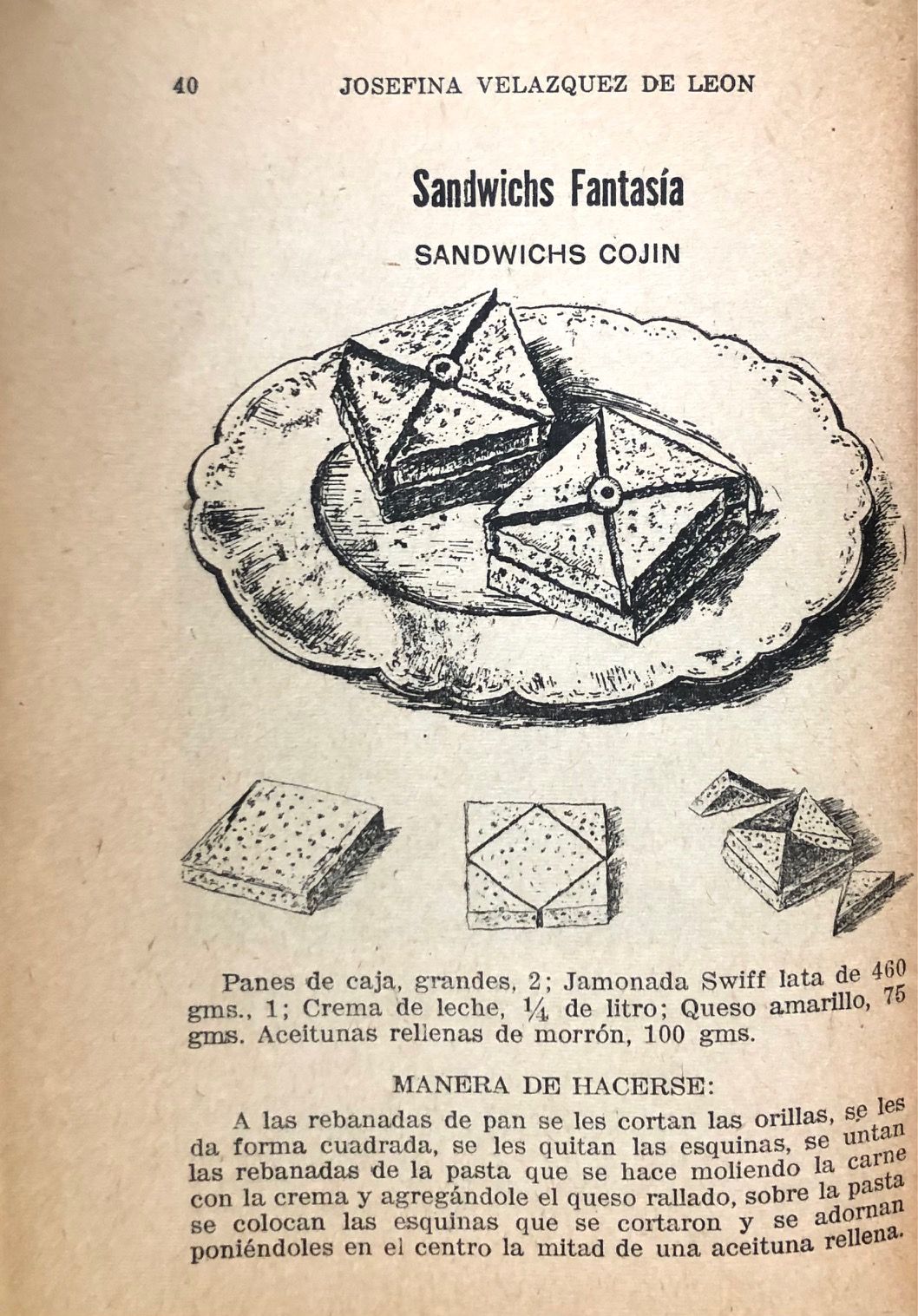 (Mexican) Sandwichs Modernos (Josefina Velázquez de Leon)