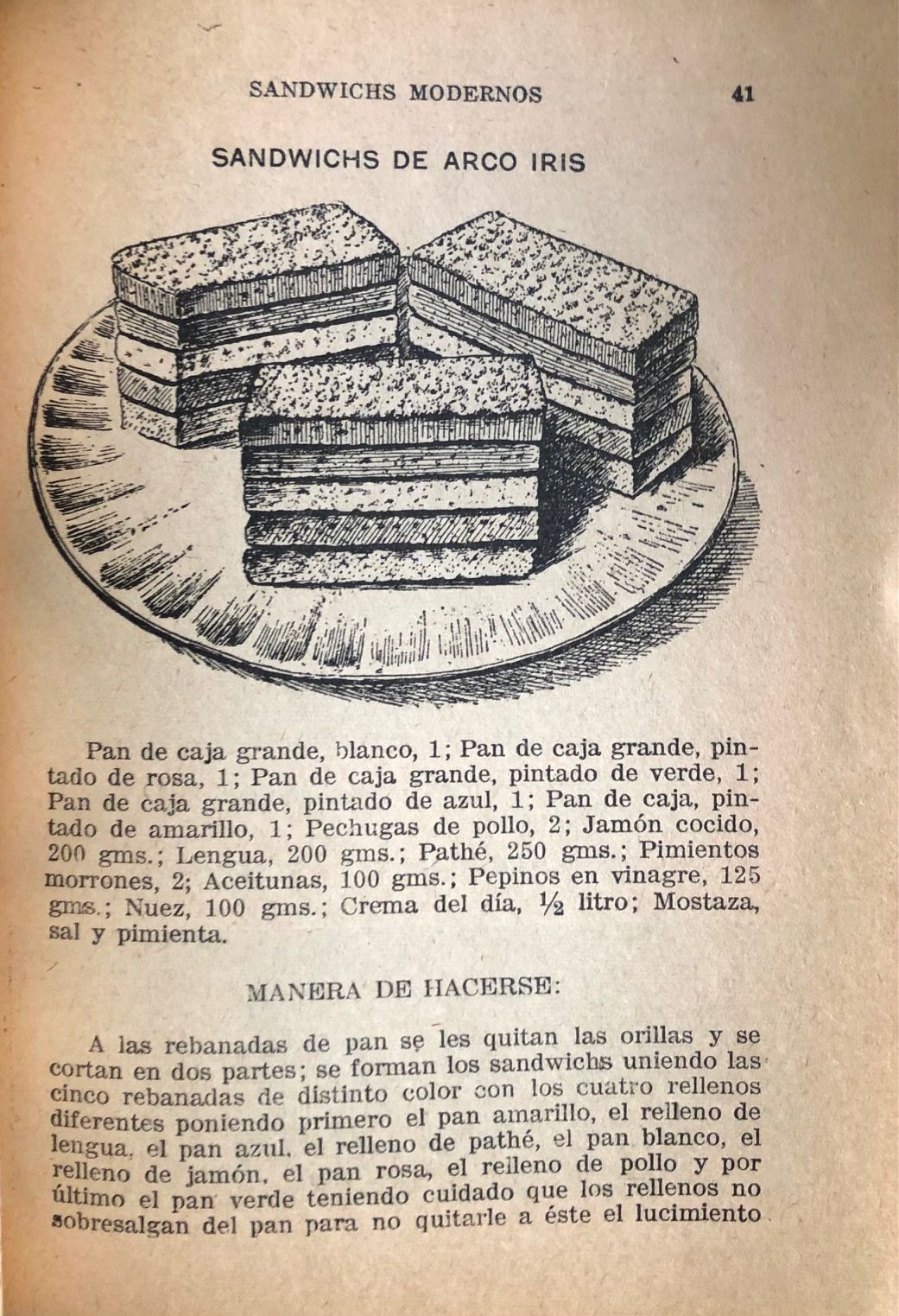 (Mexican) Sandwichs Modernos (Josefina Velázquez de Leon)