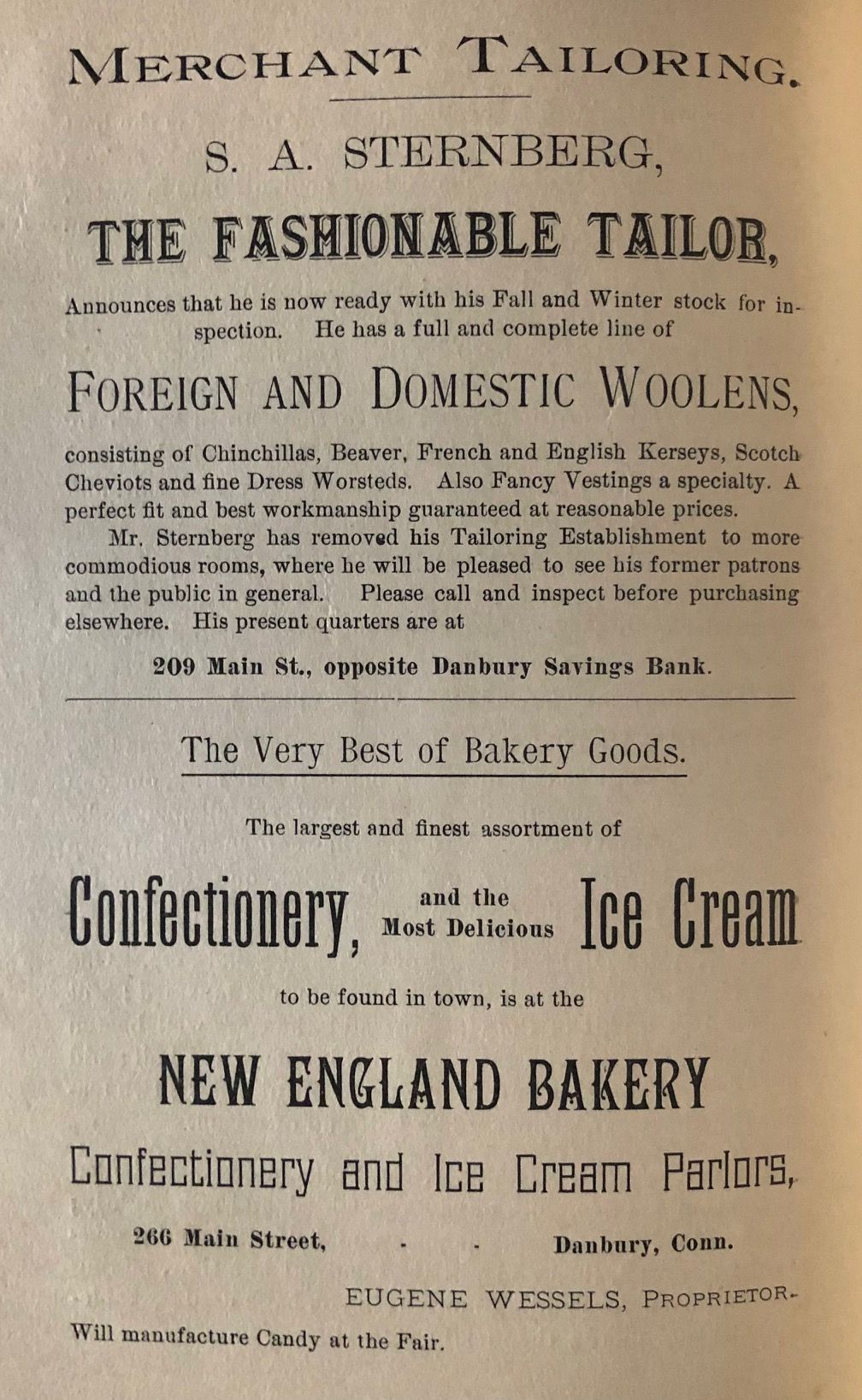 (Connecticut) Merchants of Danbury. Danbury Fair Cook Book