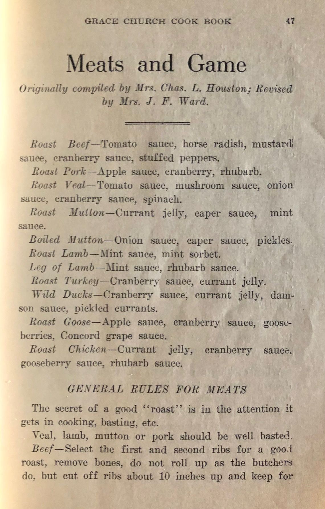 (Oregon) Women's Guild. Grace Church Cook Book