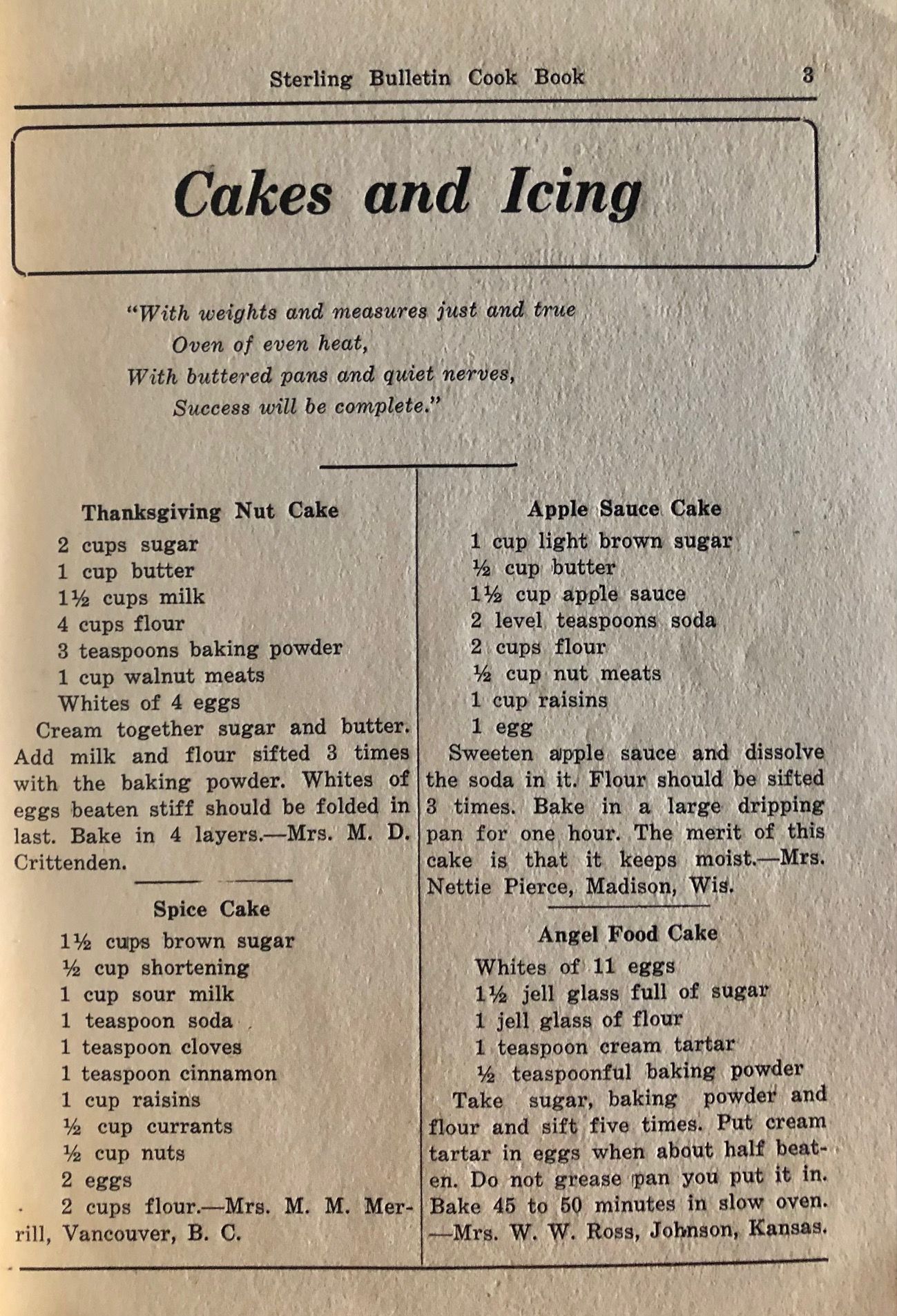 (Kansas) The Bulletin Cook Book: A Collection of Tested Recipes contributed by Readers and Friends of the Old Home Paper
