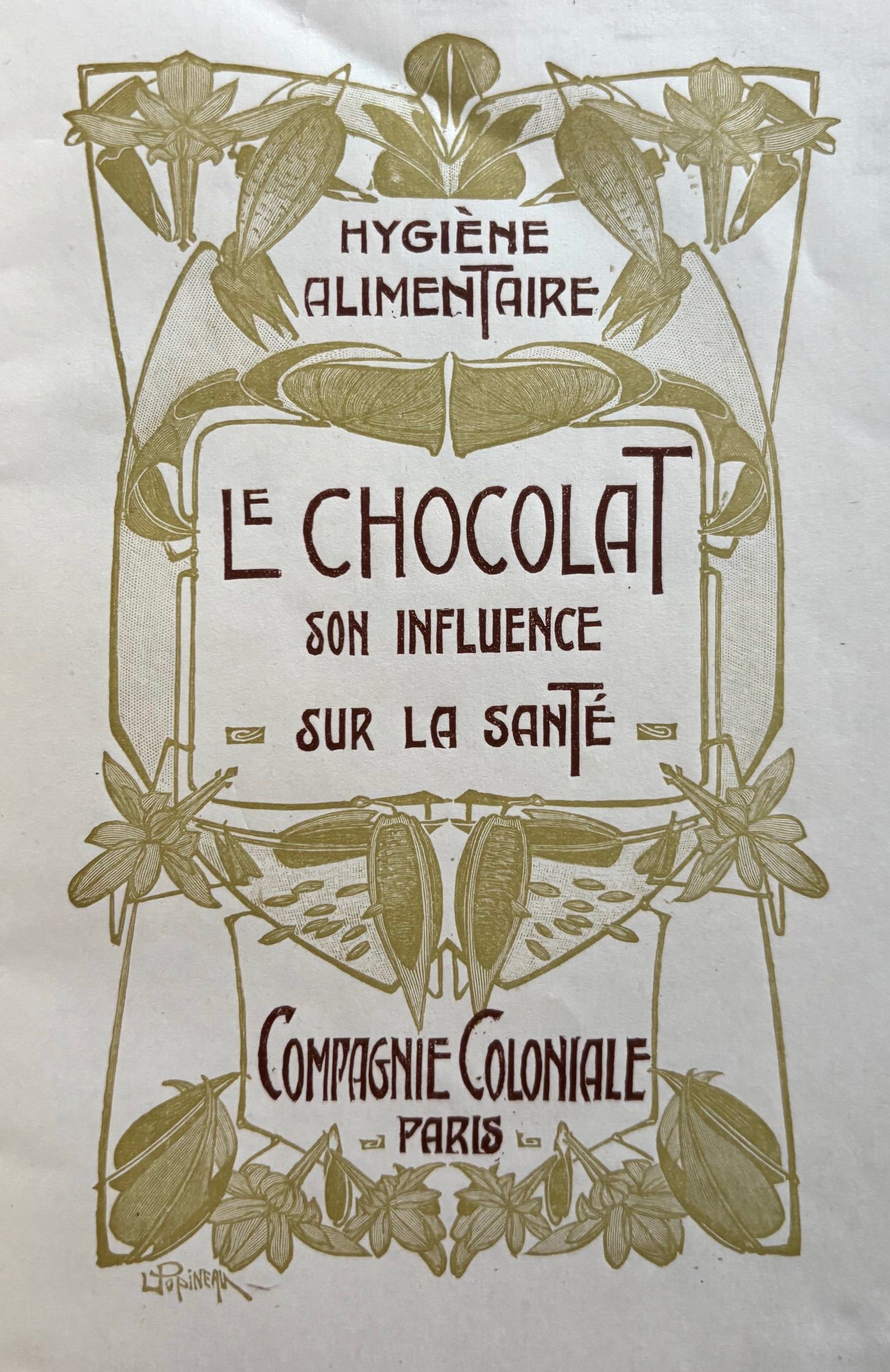 (*NEW ARRIVAL*) (Chocolate) Compagne Coloniale. Hygiene Alimentaire, le Chocolat, son Influence sur la Sante