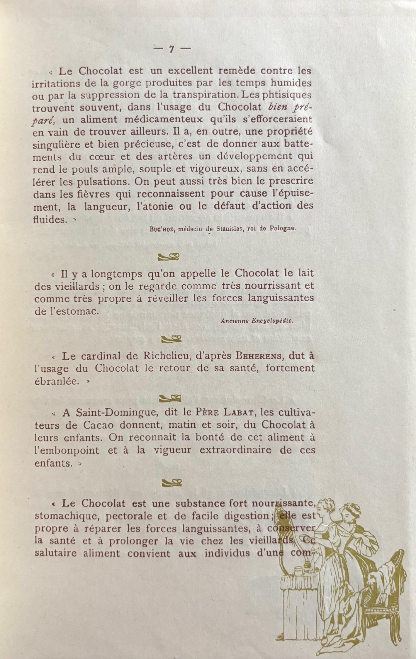 (*NEW ARRIVAL*) (Chocolate) Compagne Coloniale. Hygiene Alimentaire, le Chocolat, son Influence sur la Sante