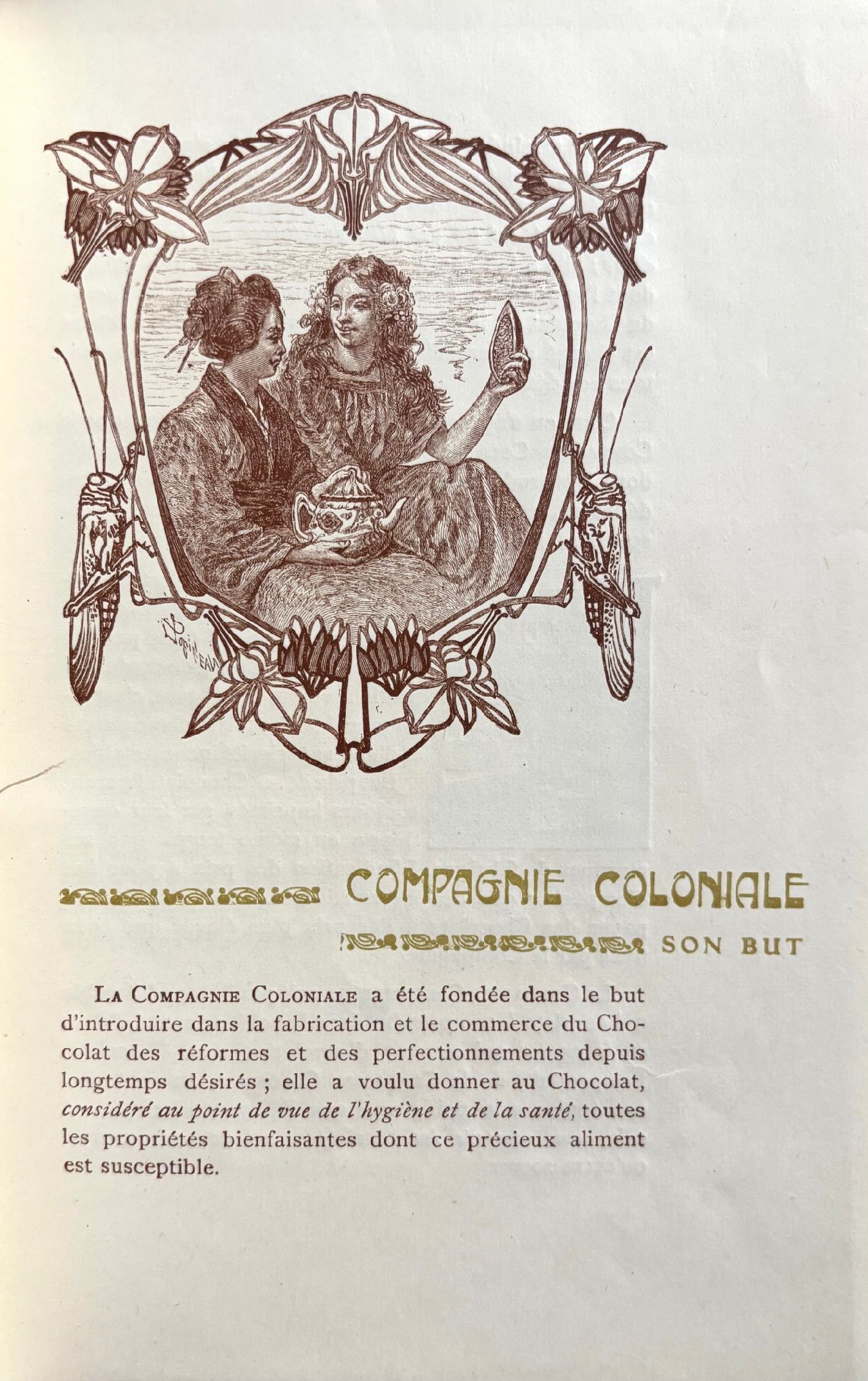 (*NEW ARRIVAL*) (Chocolate) Compagne Coloniale. Hygiene Alimentaire, le Chocolat, son Influence sur la Sante