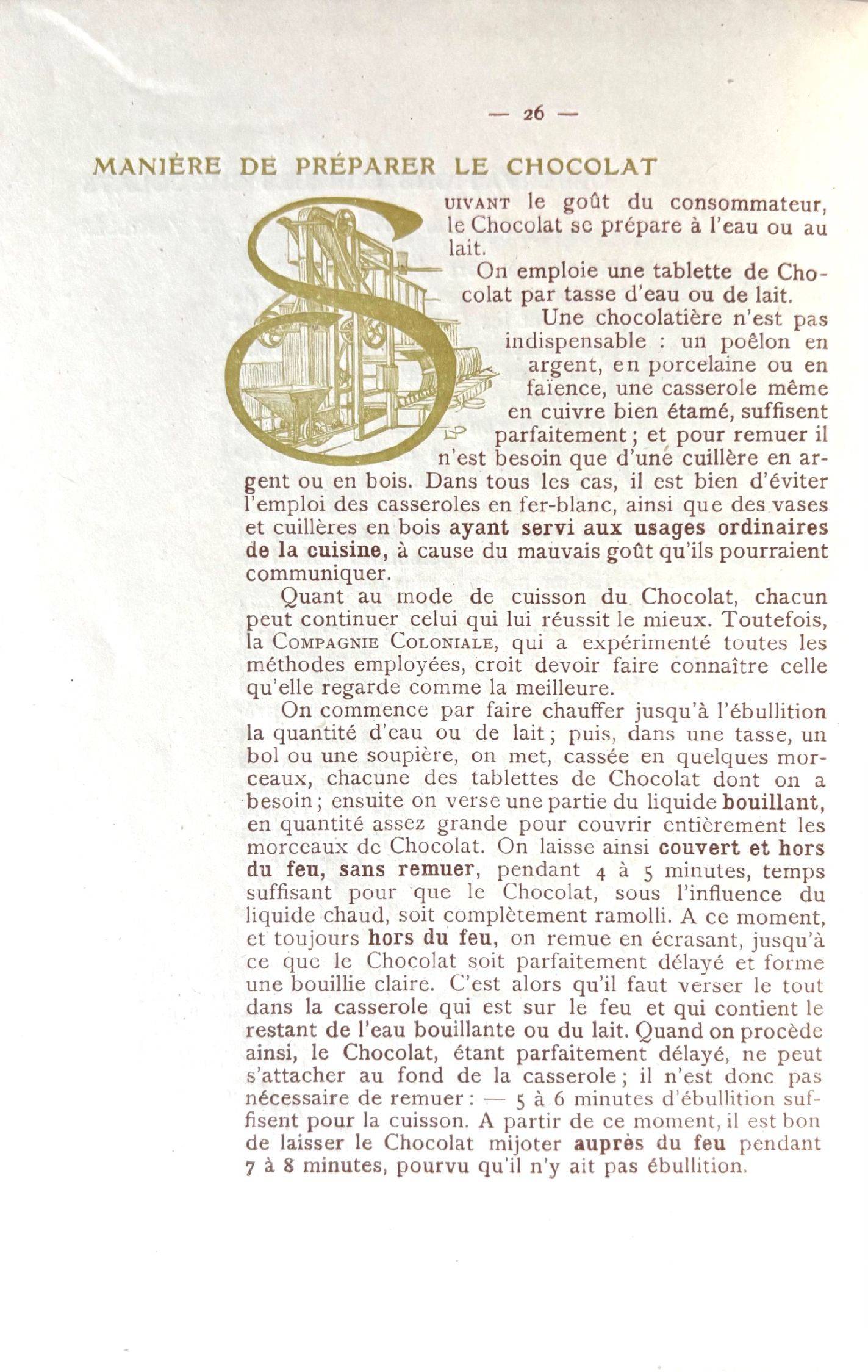(*NEW ARRIVAL*) (Chocolate) Compagne Coloniale. Hygiene Alimentaire, le Chocolat, son Influence sur la Sante