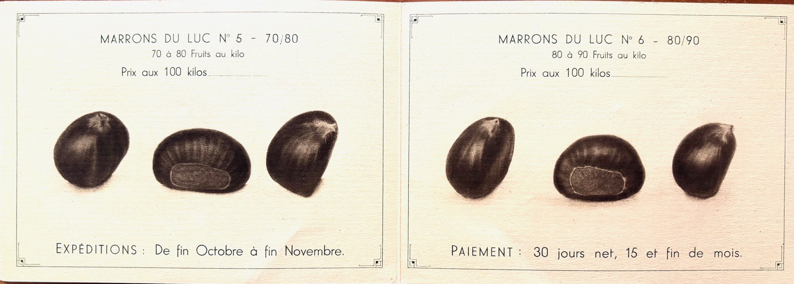 (*NEW ARRIVAL*) (Chestnuts) Maison Courtes Cesar. Marrons du Luc
