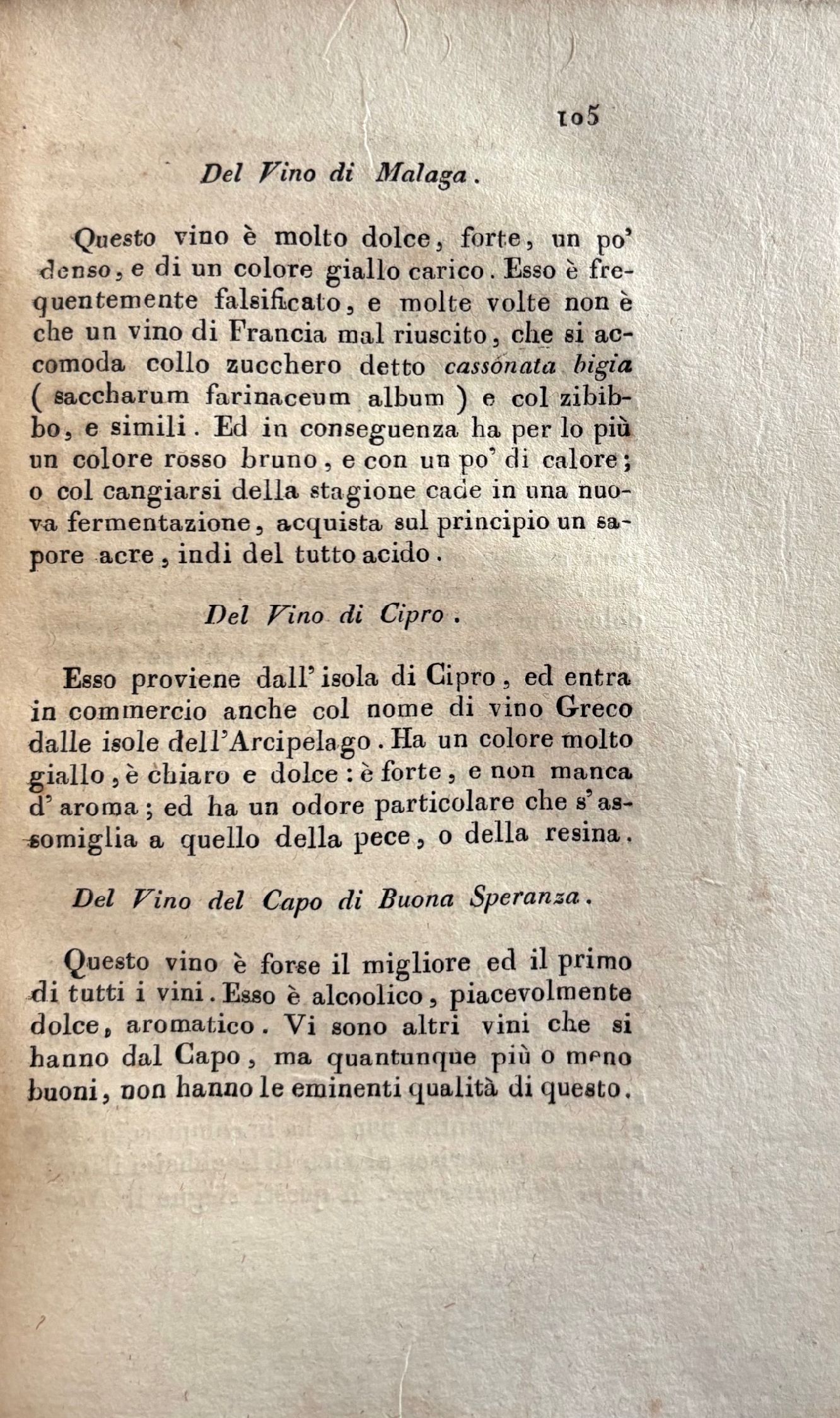 (*NEW ARRIVAL*) (Wine - Italian) [Giovanni Pozzi]. Del Vino delle sue Malattie e de'soui Remidi e deli Mezzi per Iscoprirne le Falsificazioni dei Vine Artificiali e della Fabbricazione dell'Aceto