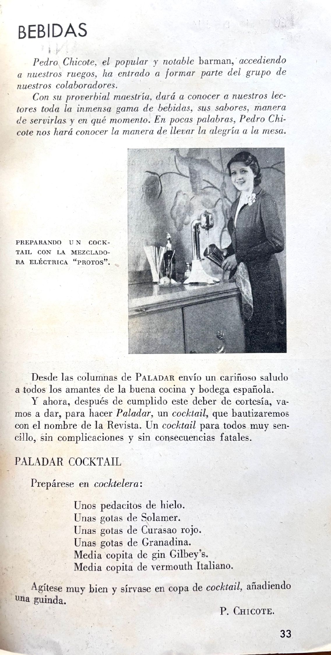 (*NEW ARRIVAL*) (Spanish) Paladar: Revista de Cocina, Numero 1