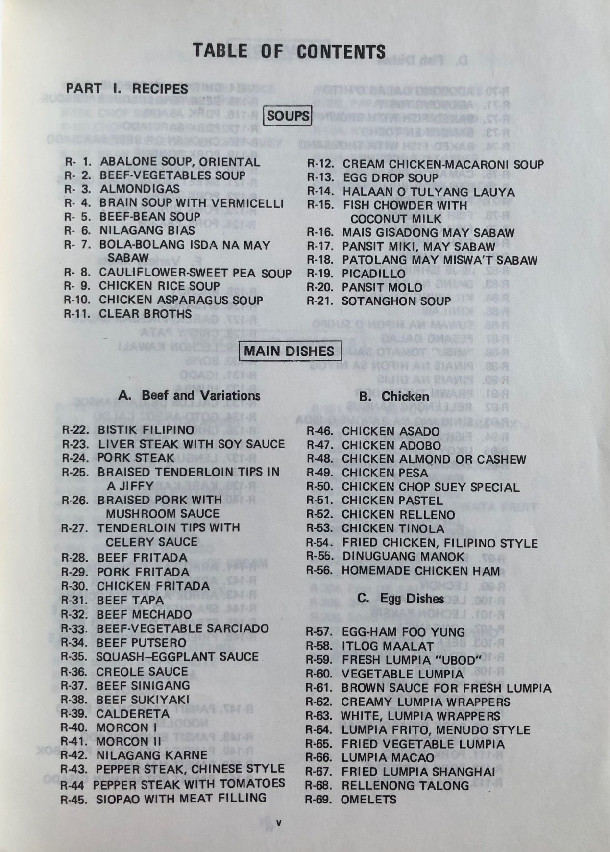 (Filipino) Virginia S. Claudio. Philippine Recipes and Typical Menus