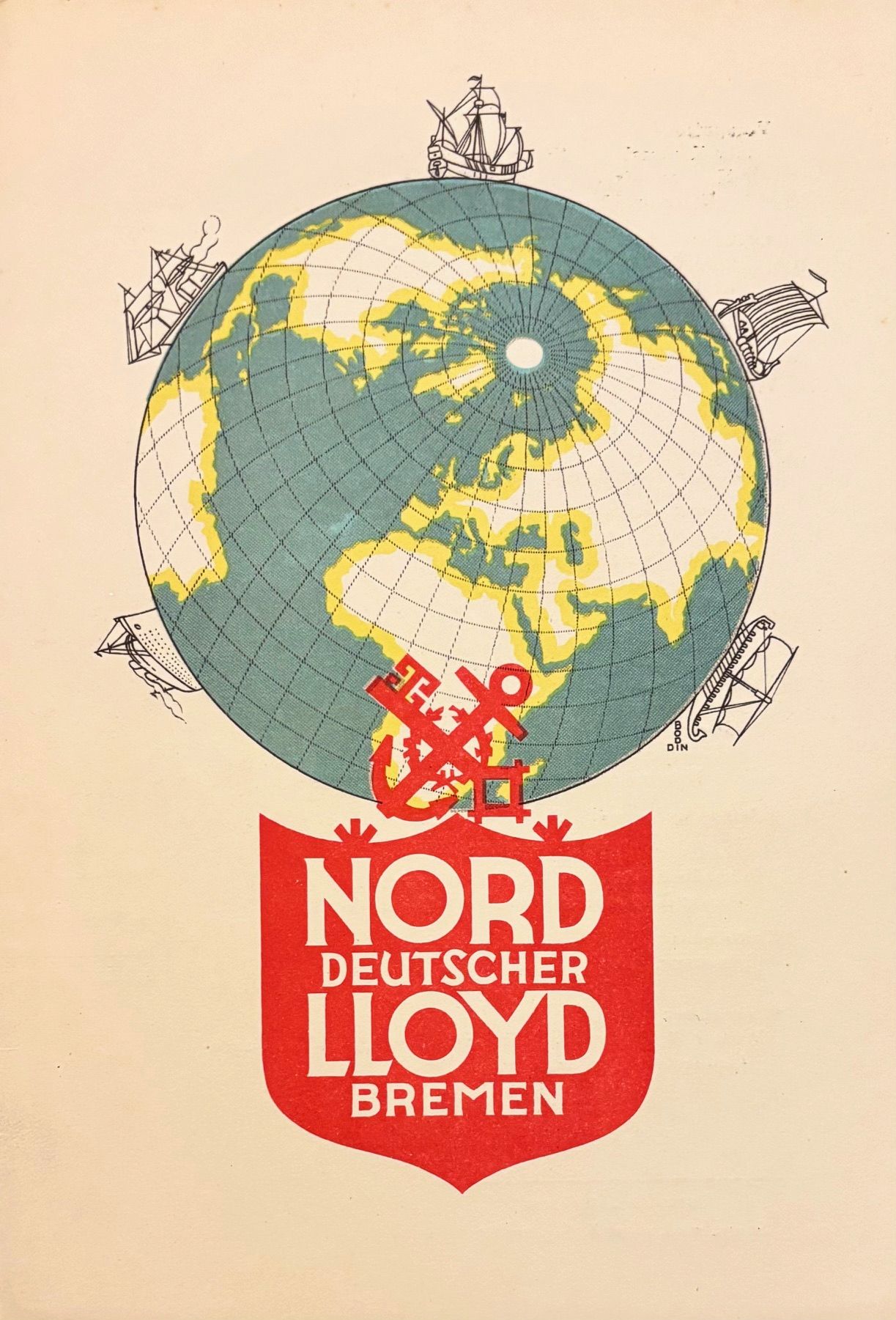 NEW ARRIVAL*) Nord Deutscher Lloyd Bremen. Fruhstuk - Lunch