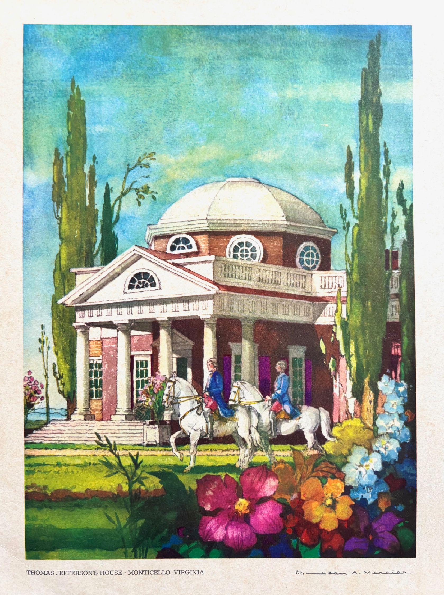 (*NEW ARRIVAL*) Home Lines. Thomas Jefferson's House - Monticello, Virginia