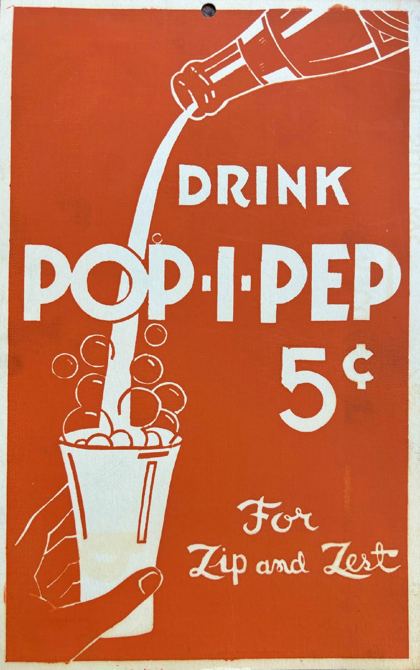 (*NEW ARRIVAL*) (Soda) Drink Pop-I-Pep 5 c for Zip and Zest
