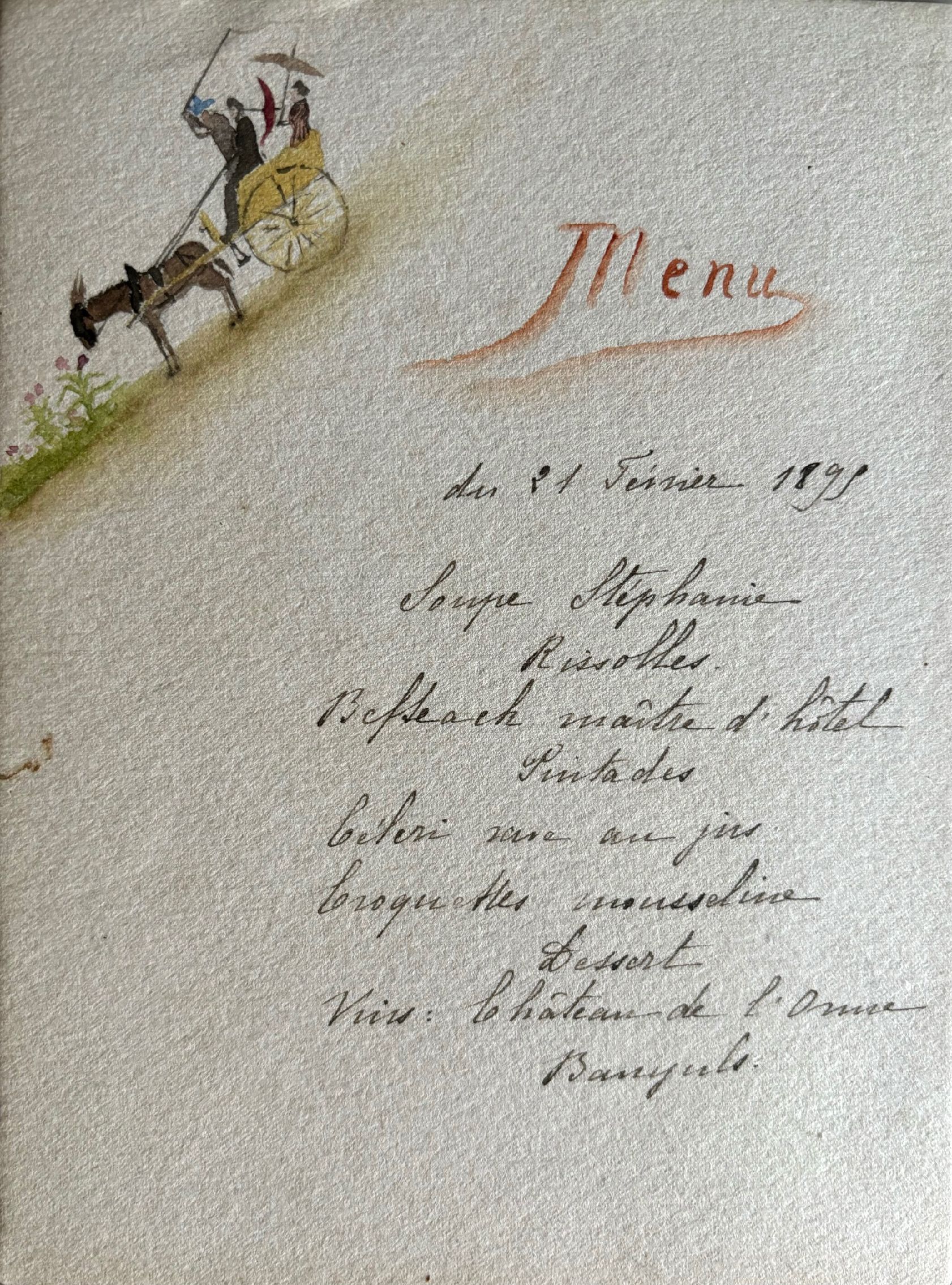 *NEW ARRIVAL* Two French menus