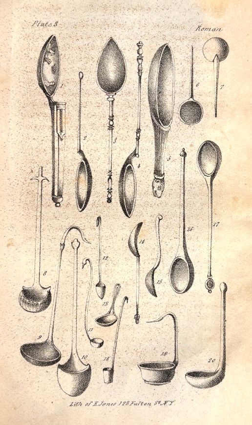 (*NEW ARRIVAL*) (Spoons) [Ewbank, Thomas] Hab'k. O. Westman. Transactions of the Society of Literary & Scientific Chiffonniers; being essays on Primitive Arts in Domestic Life.