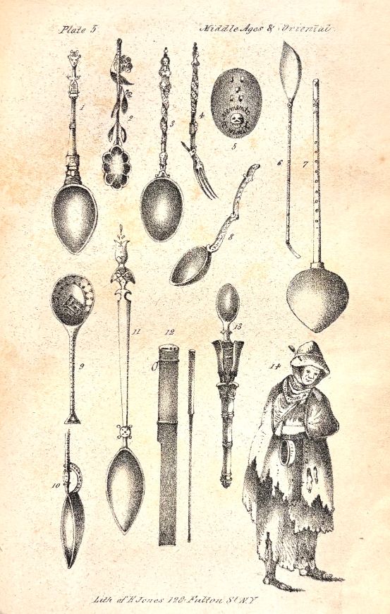 (*NEW ARRIVAL*) (Spoons) [Ewbank, Thomas] Hab'k. O. Westman. Transactions of the Society of Literary & Scientific Chiffonniers; being essays on Primitive Arts in Domestic Life.