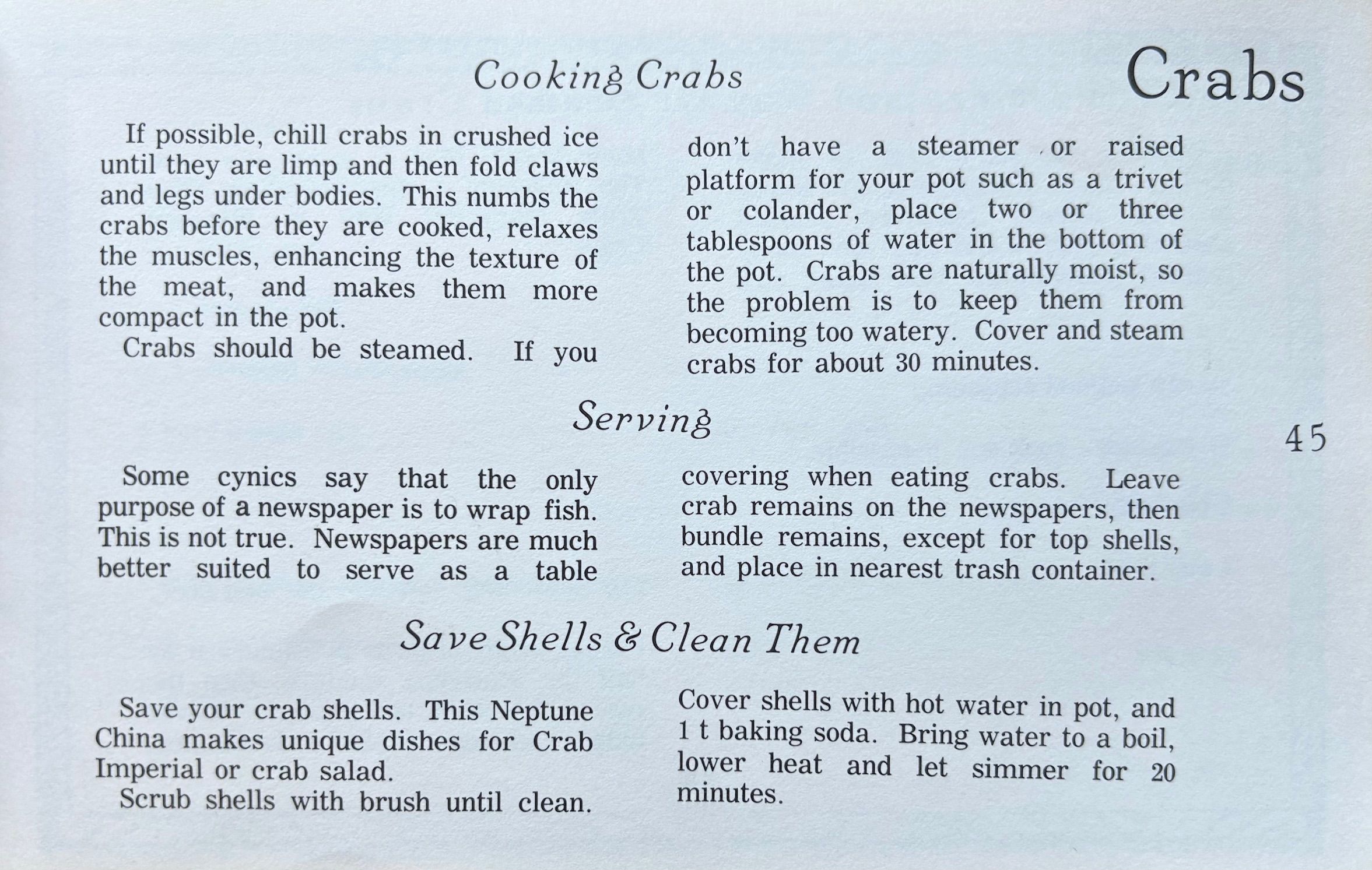 (*NEW ARRIVAL*) Robinson, Robert H. & Daniel G. Coston Jr. The Craft of Dismantling a Crab; How To Open Clams, Crabs, Lobsters, Oysters & Other Shellfish
