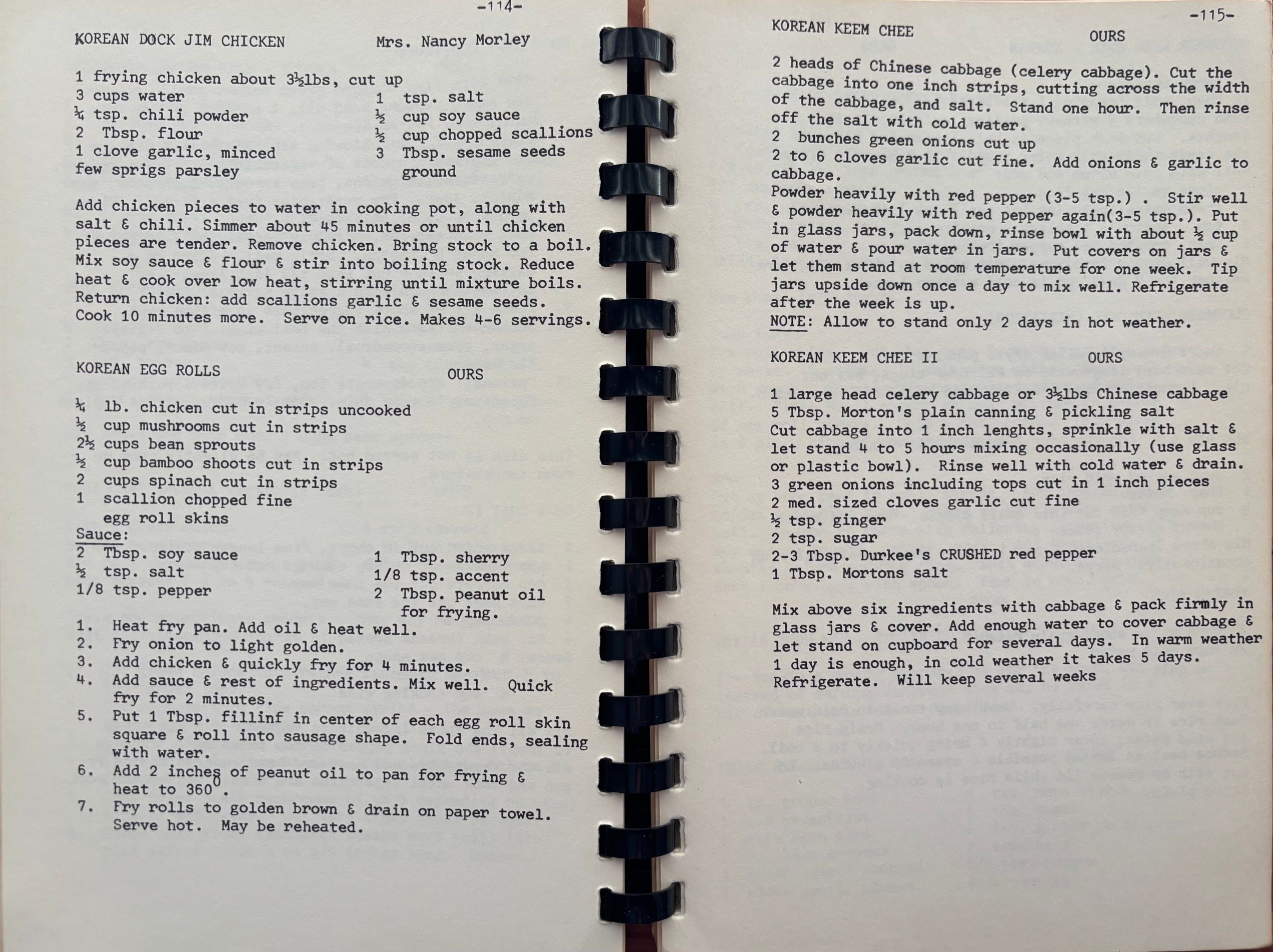(*NEW ARRIVAL*) (Korean-American) Organization for a United Response. OURS Cookbook