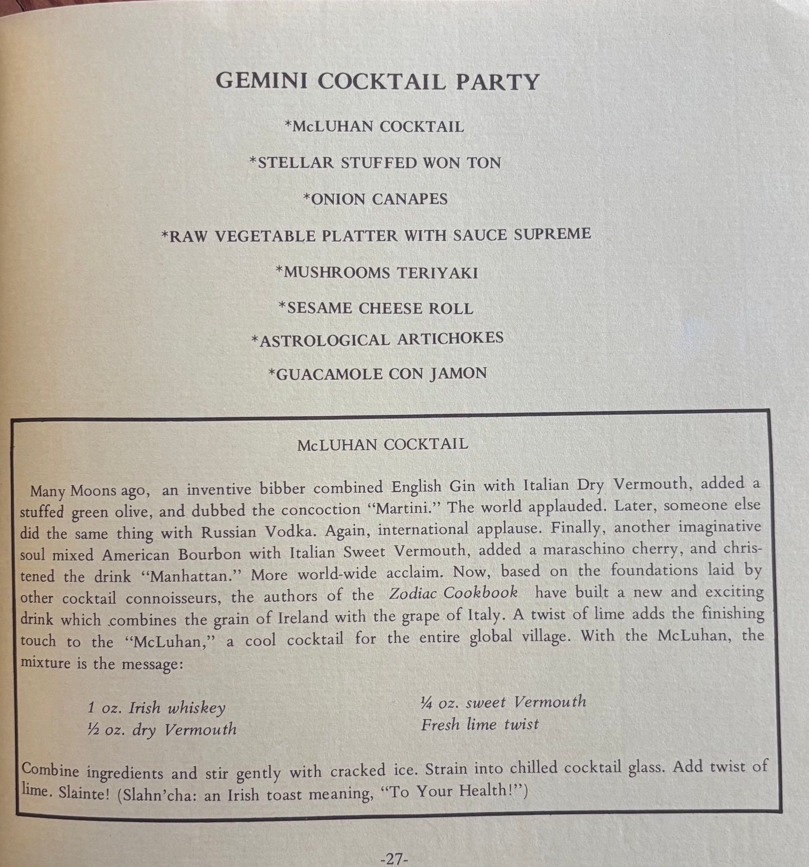 (*NEW ARRIVAL*) (Hippie) Greg & Beverly Frazier. Zodiac Cookbook