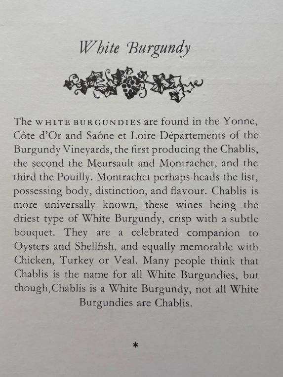 P. & O. Lines. Dinner - White Burgundy