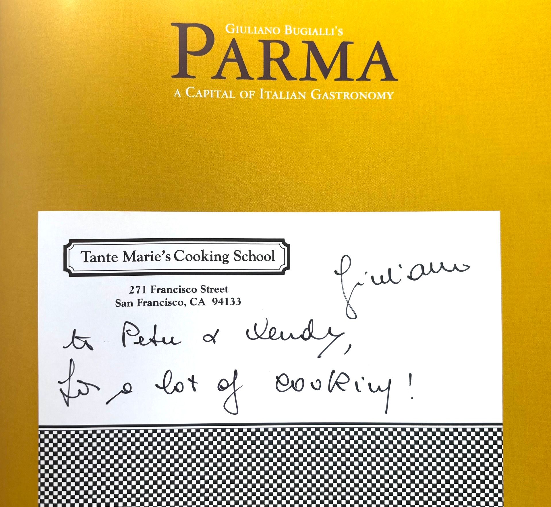 (*NEW ARRIVAL*) (Italian - Emilia Romagna) Giuliano Bugialli. Giuliano Bugialli's Parma: A Capital of Italian Gastronomy *Signed*